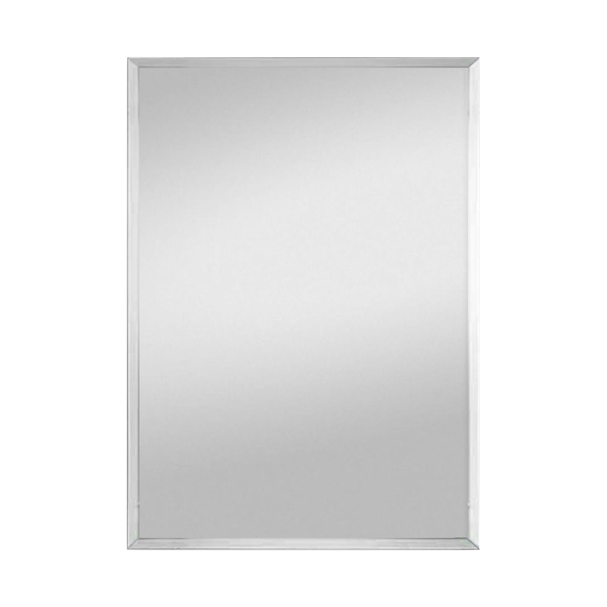 Facettenspiegel Rosi, freigestellt in einer zweiten Gesamtansicht; zu sehen ist die rechteckige Facettenspiegel-Fläche mit abgeschrägter Spiegelkante; Maße ca. 40 x 60 x 0,4 cm.