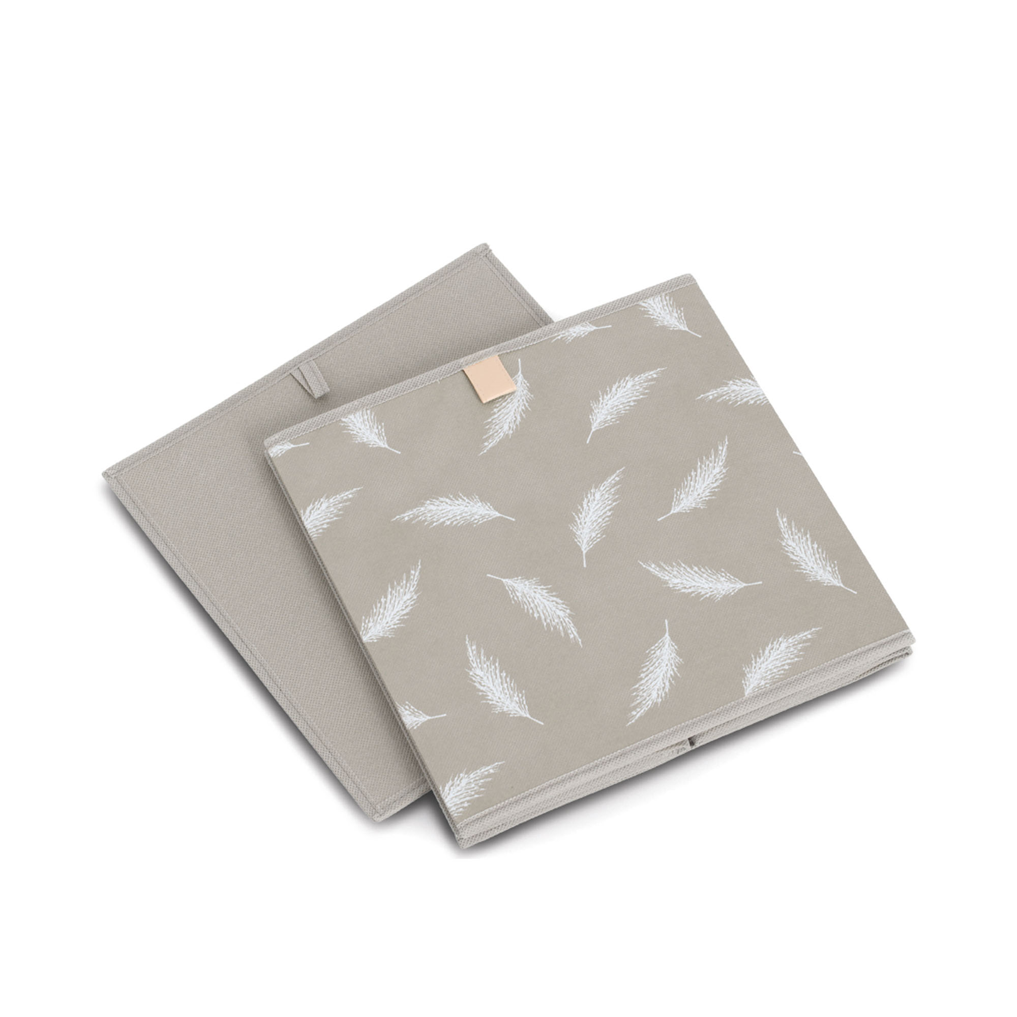Weitere Produktansicht: Zeller Aufbewahrungsbox "Feather"; Farbe taupe; Material Vlies; Maße ca. 32 × 32 × 32 cm.