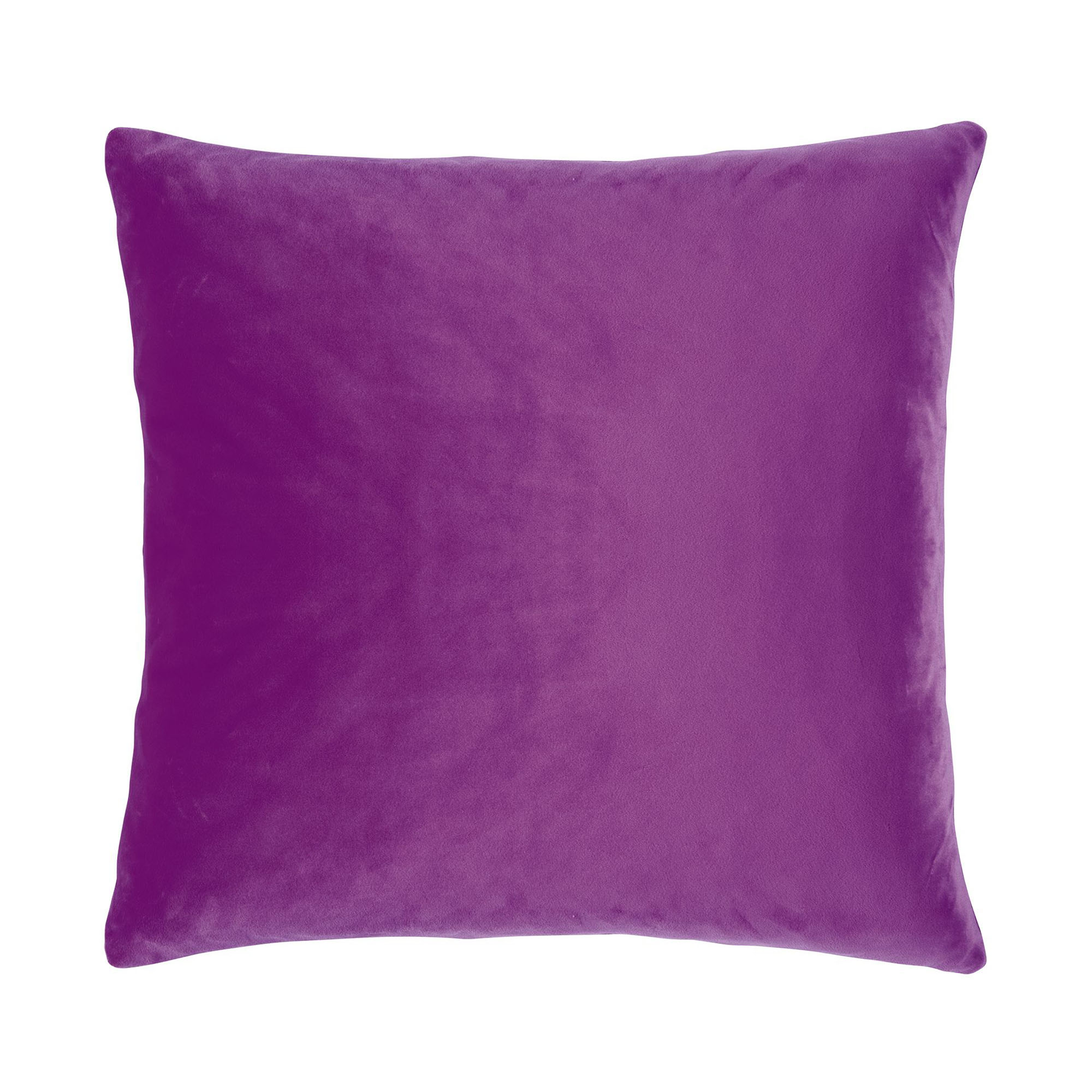 Kissenhülle Smooth in Neonviolett, 40 × 40 cm, frontal freigestellt mit einfarbiger samtig wirkender Oberfläche.