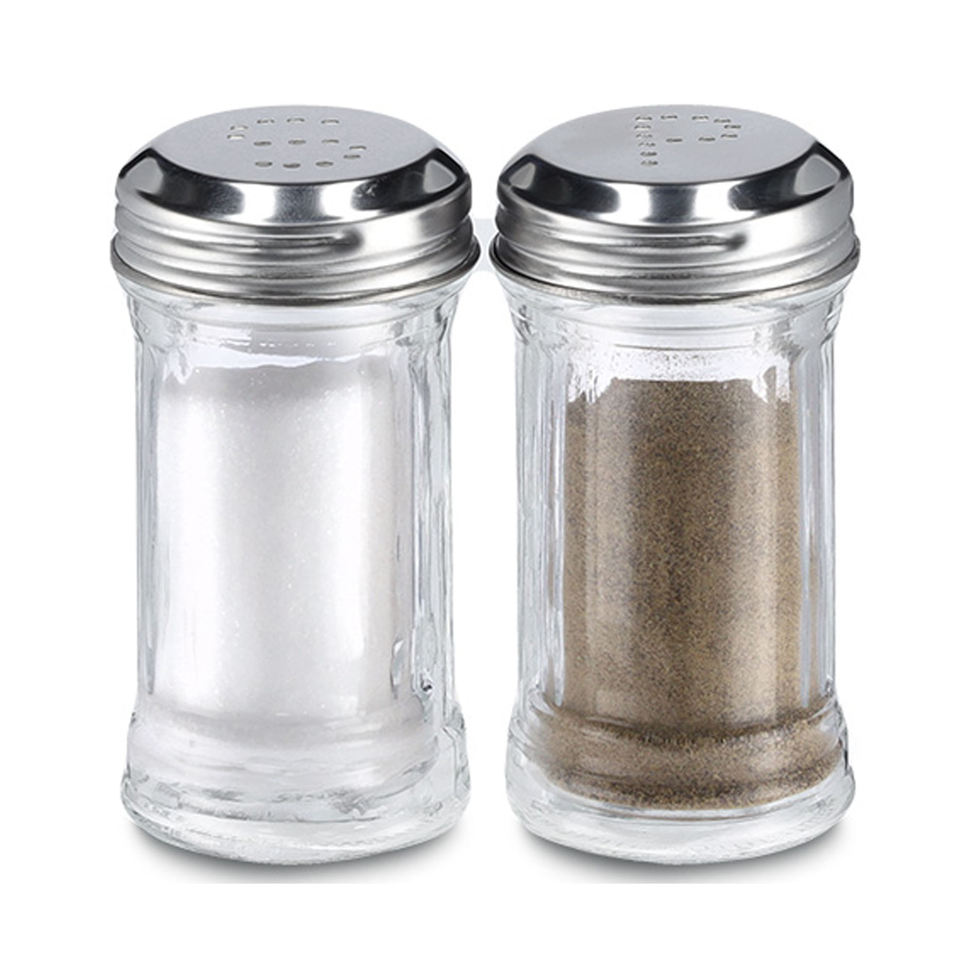 Weitere Produktansicht: Zeller Salz-/ Pfefferstreuer-Set; Farbe transparent; Material Glas/Edelstahl; Ausführung: 2-tlg.; Maße ca. D 5 × 9,5 cm.