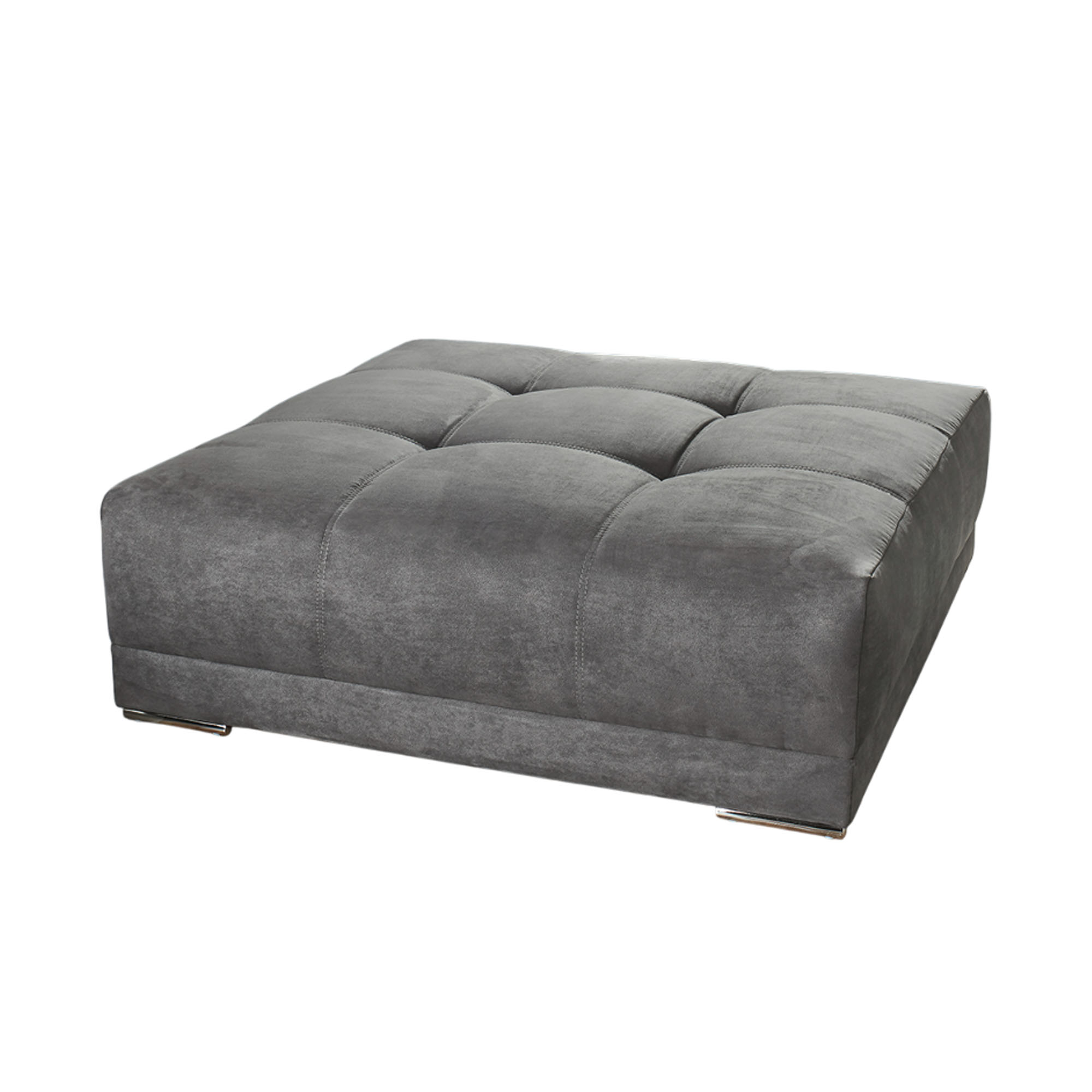 Hocker in Grau, Stellmaß 120x120 cm