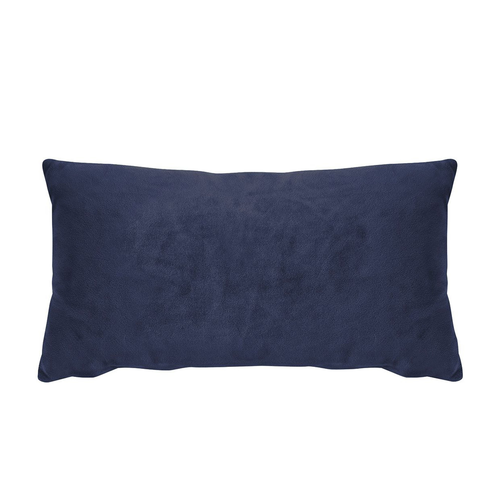 Kissenhülle Smooth in Blau, 25 × 50 cm, frontal freigestellt mit einfarbiger samtig wirkender Oberfläche.
