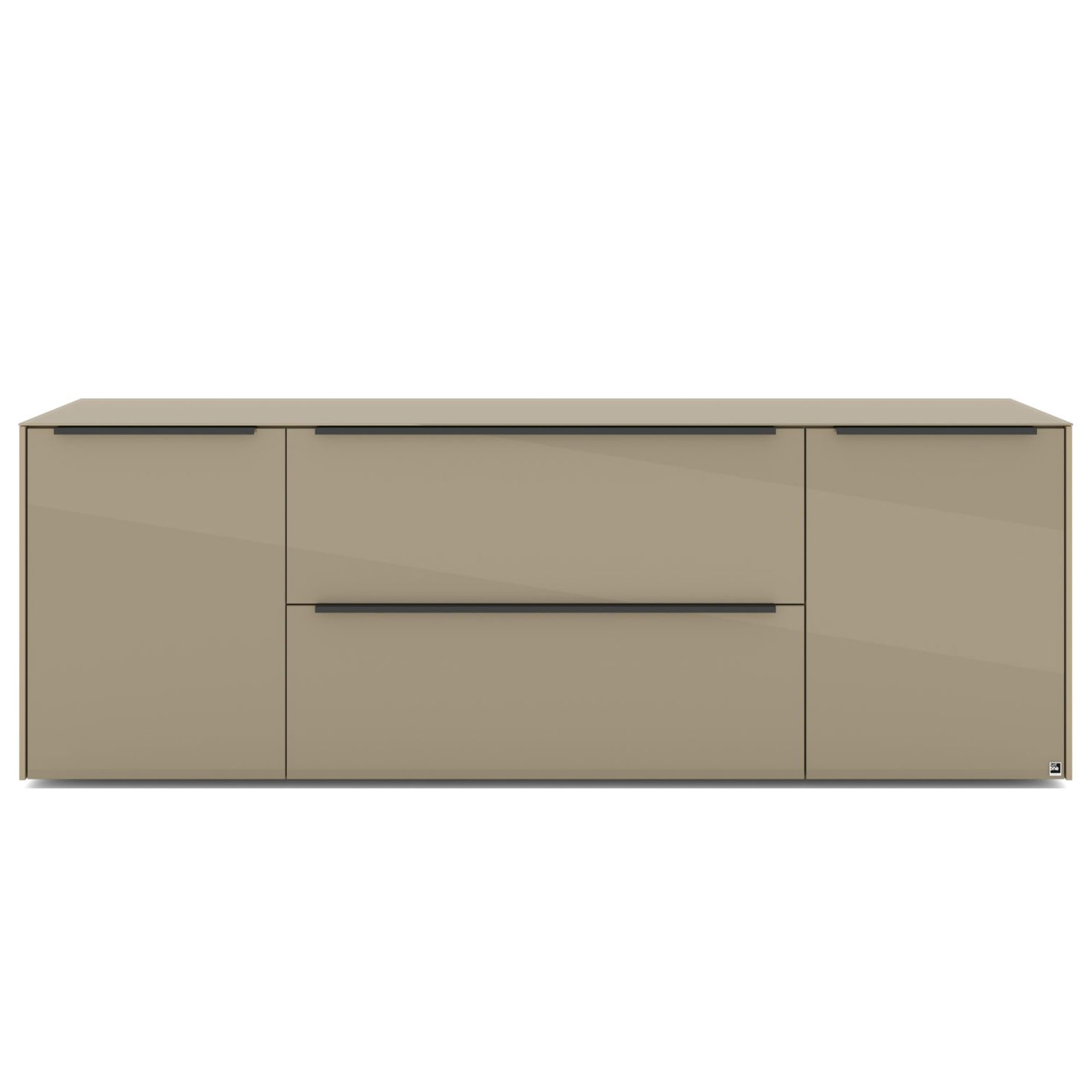 Lowboard in Taupe glanz 182x63x42 cm