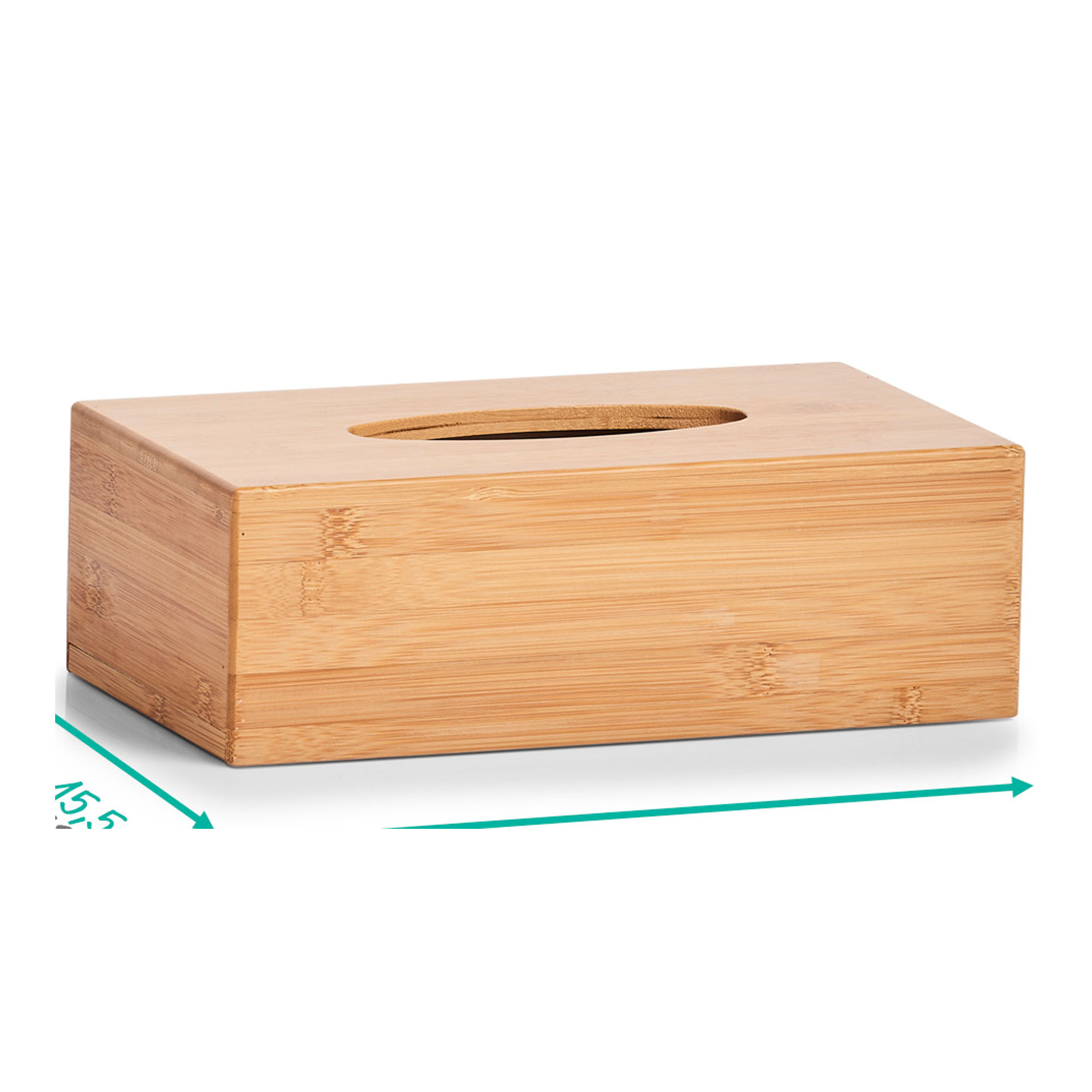 Alternative Produktansicht: Zeller Kosmetiktücher-Box; Farbe natur; Material Bambus; Maße ca. 27,5 × 15,5 × 8,5 cm.