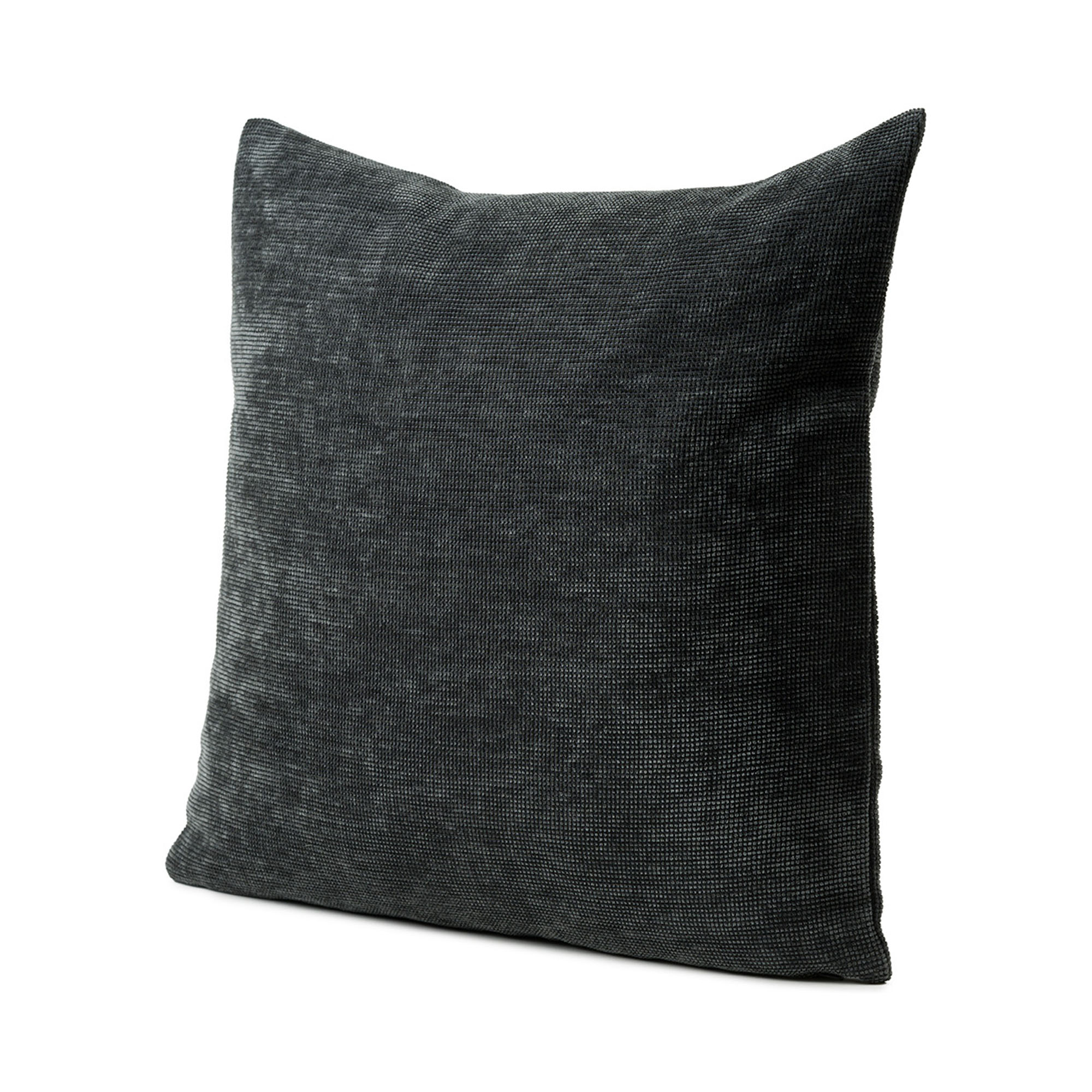 Quadratische Kissenhülle Modell Lena in Schwarz, ca. 50 × 50 cm.