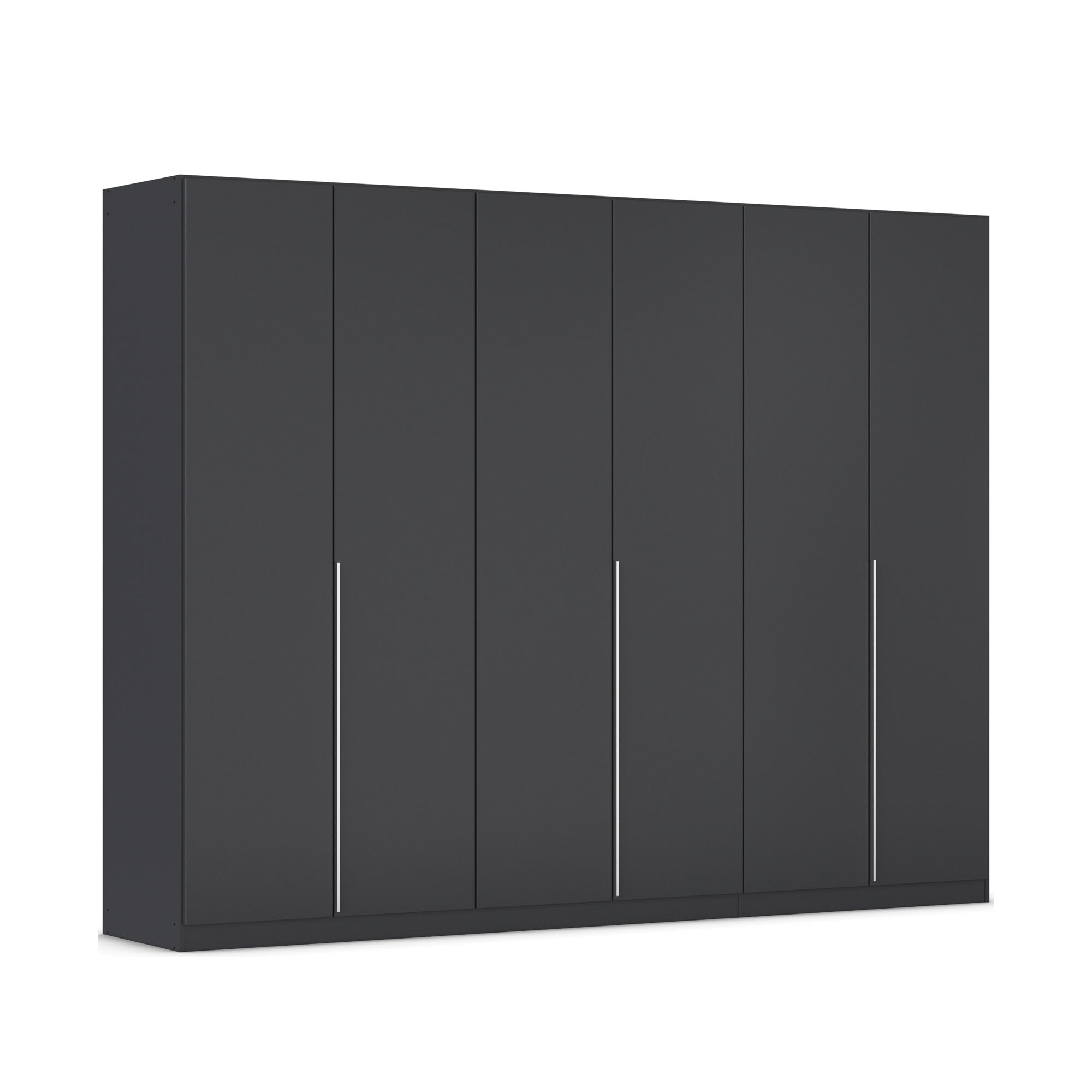 Drehtürenschrank 6-türig grau metallic