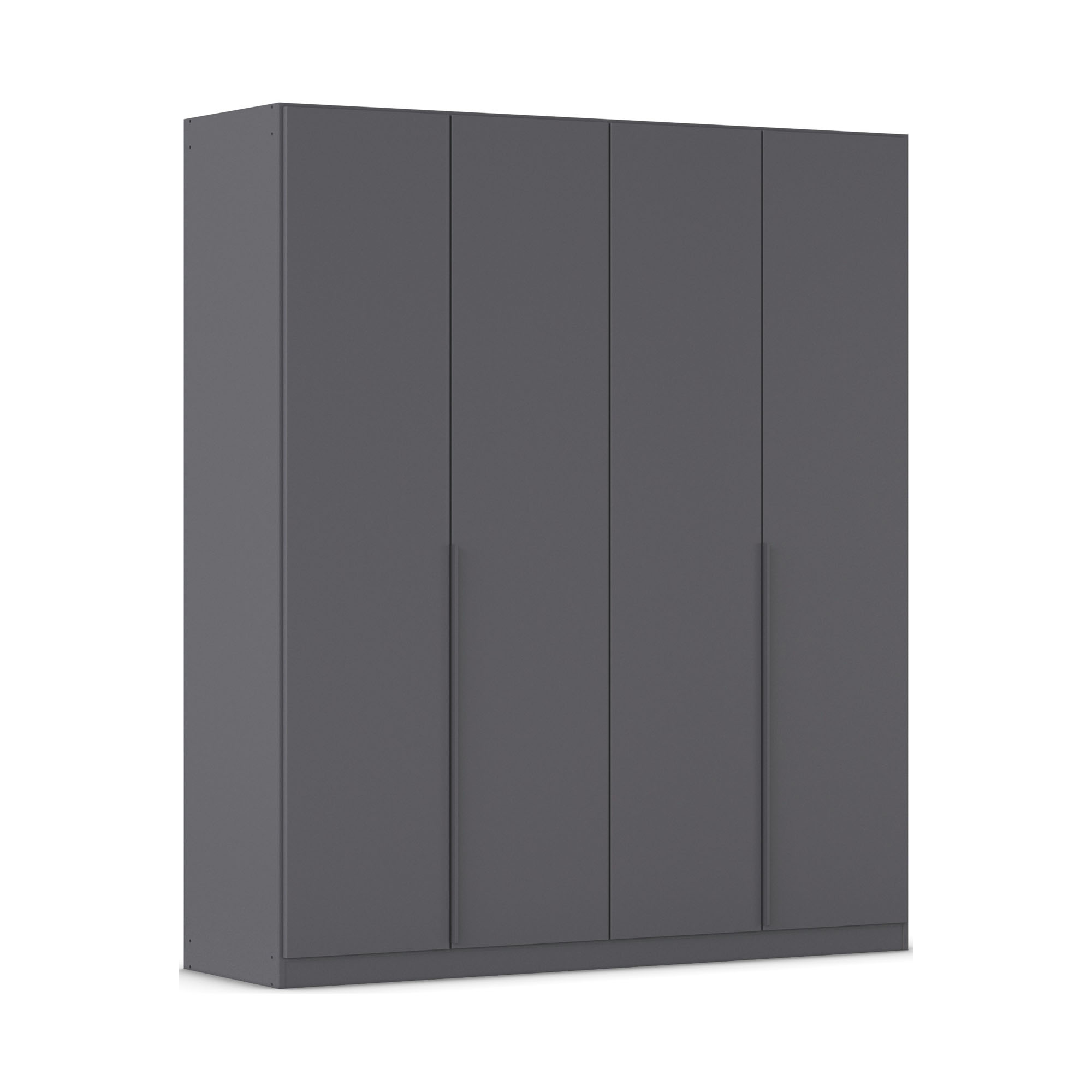 Drehtürenschrank 4-türig grau metallic