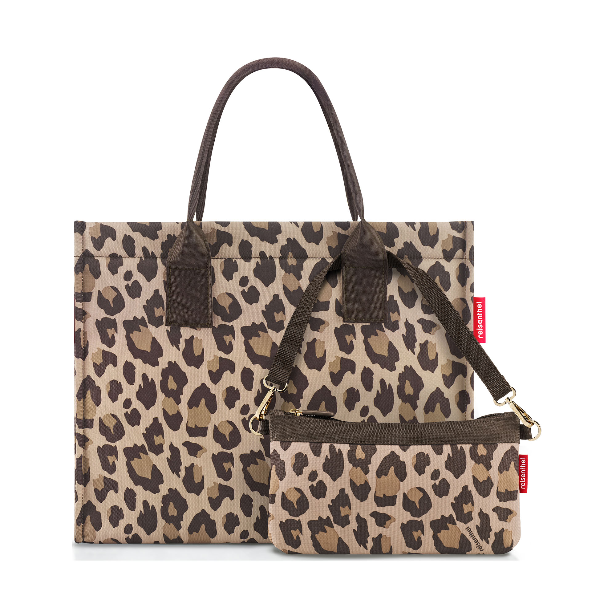 Reisenthel Shopper im Leo-Design mit herausnehmbarer kleiner Schultertasche
