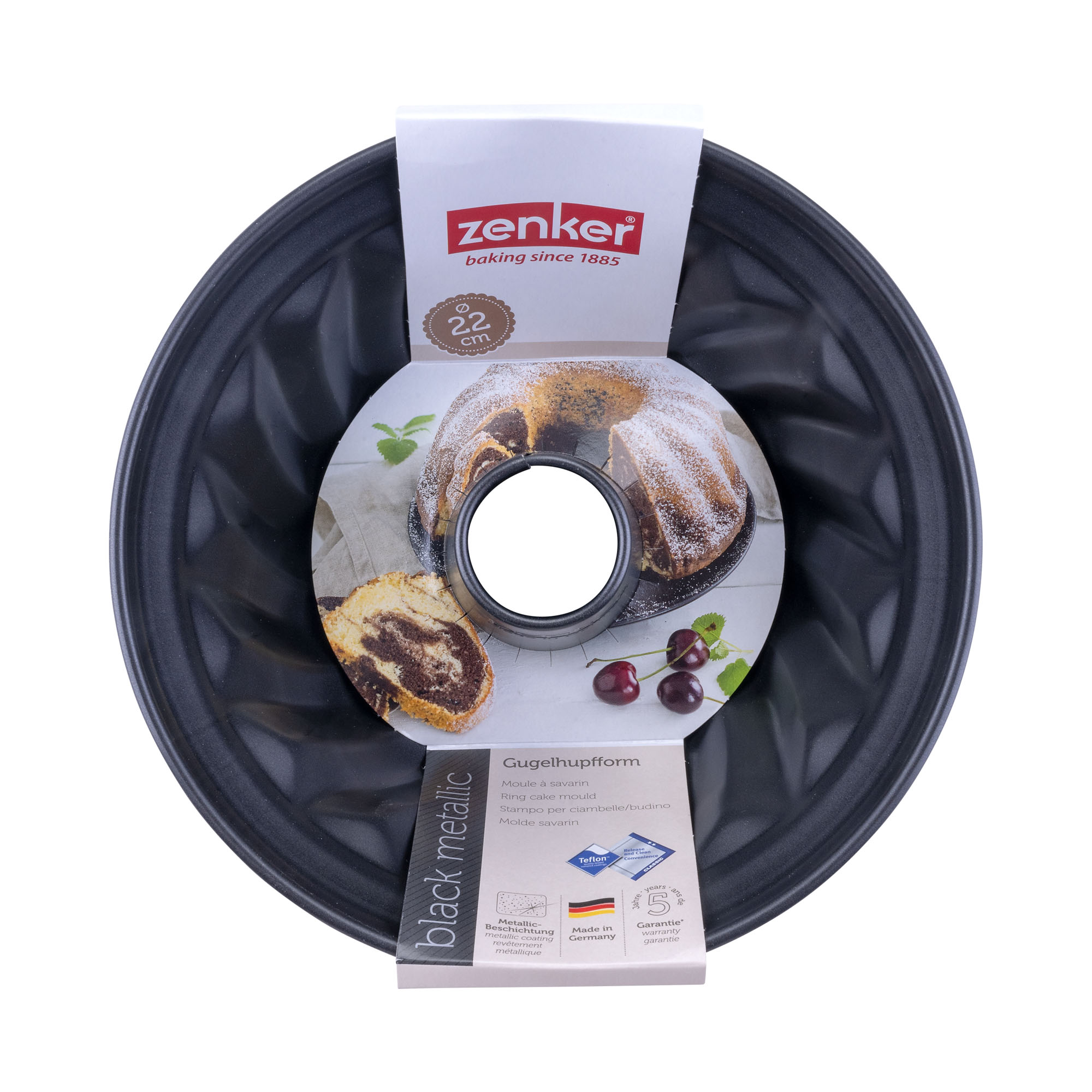 Gugelhupfform 22 cm mit eingelegtem Produktetikett