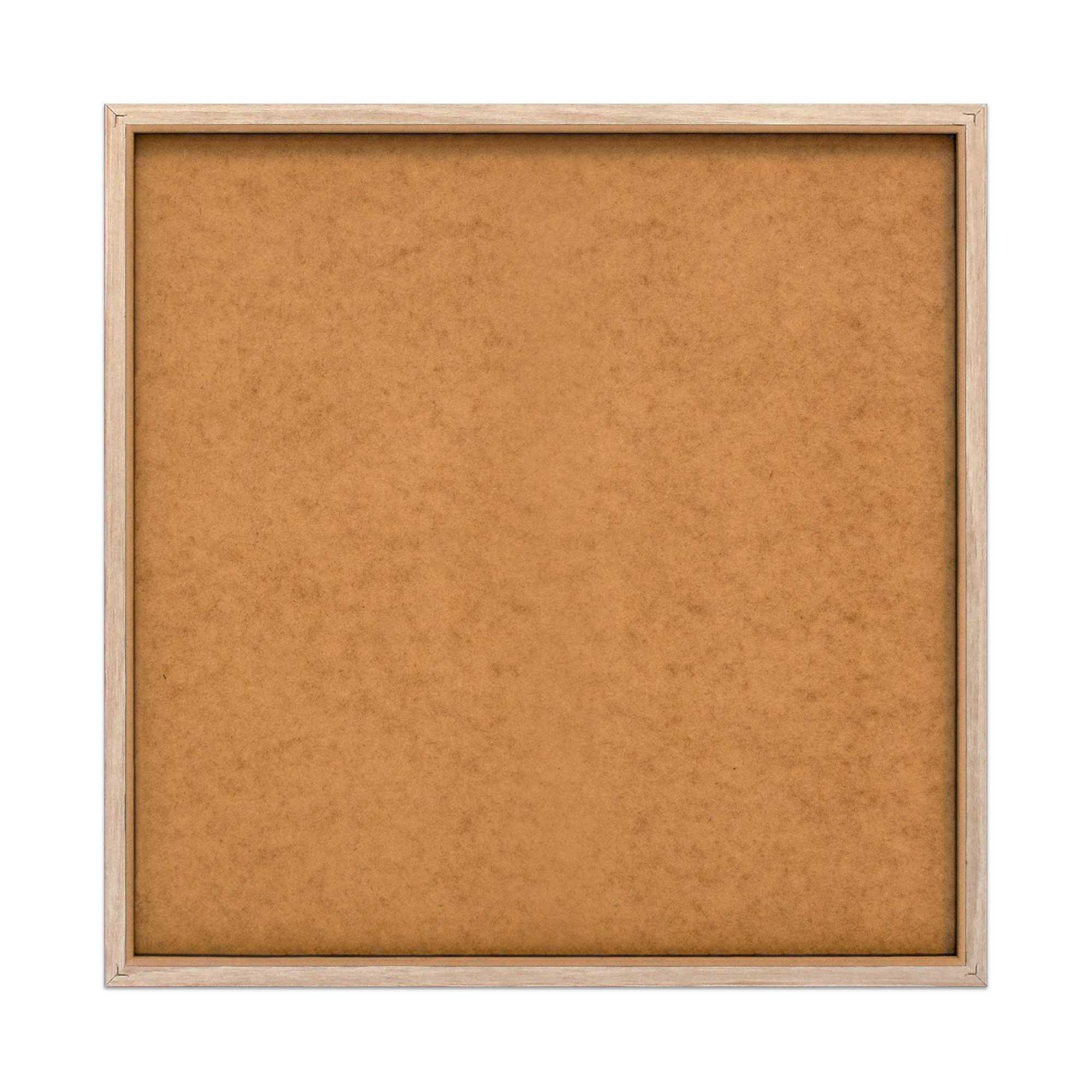 Rückansicht des Wandbilds „Rise and Shine“, 50 × 50 cm; sichtbar sind Rückwand und rückseitige Konstruktion.