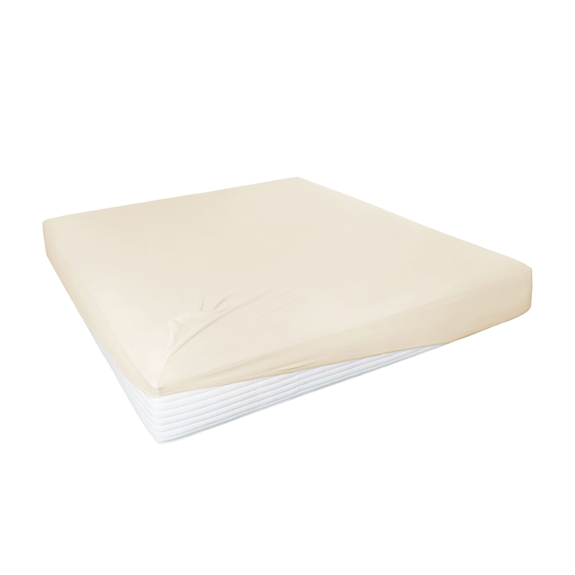 Spannbetttuch Boxspring ecru 95% Baumwolle 5% Elastan 100 x 200