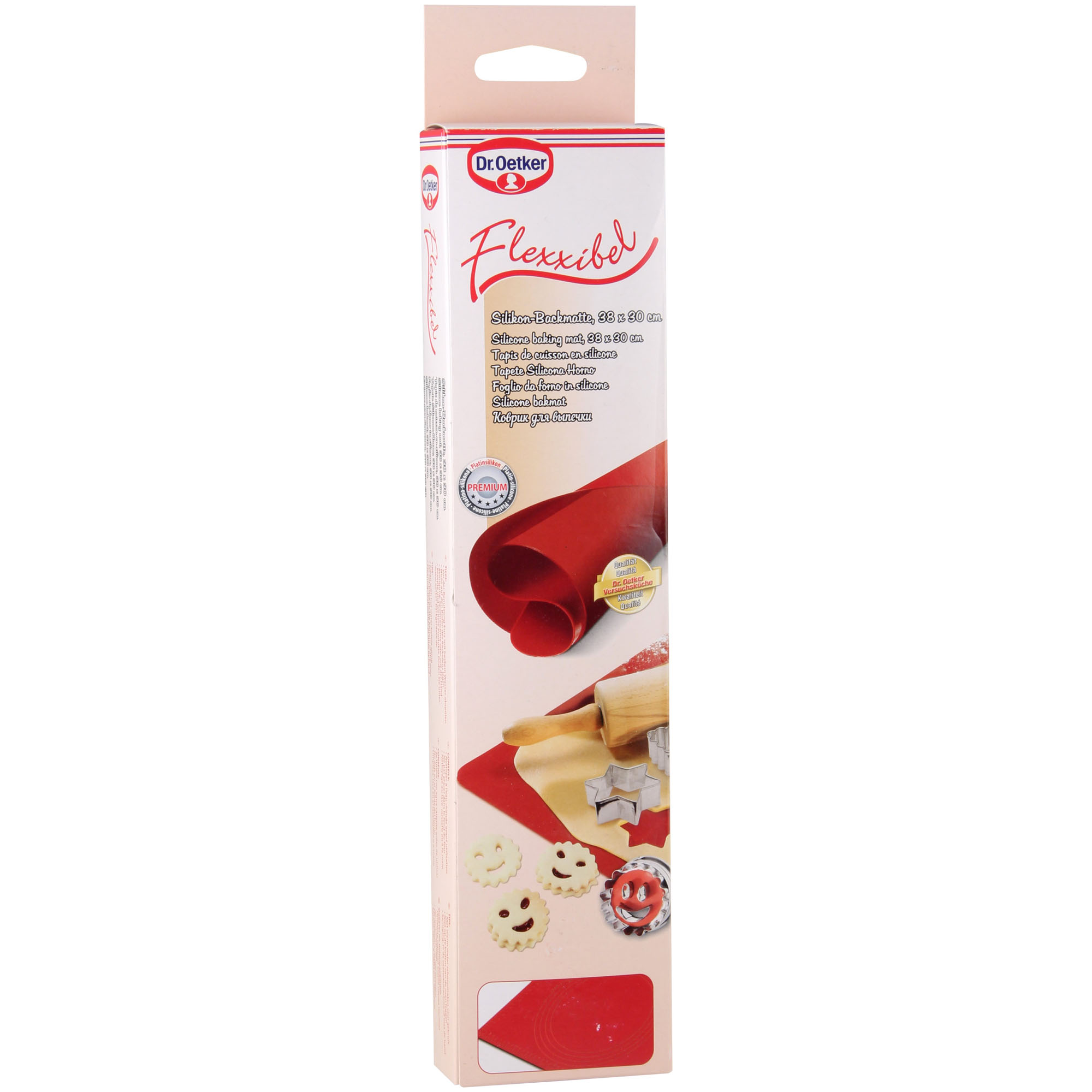 Verpackung der Silikon Backmatte Flexxibel 38 x 30 cm