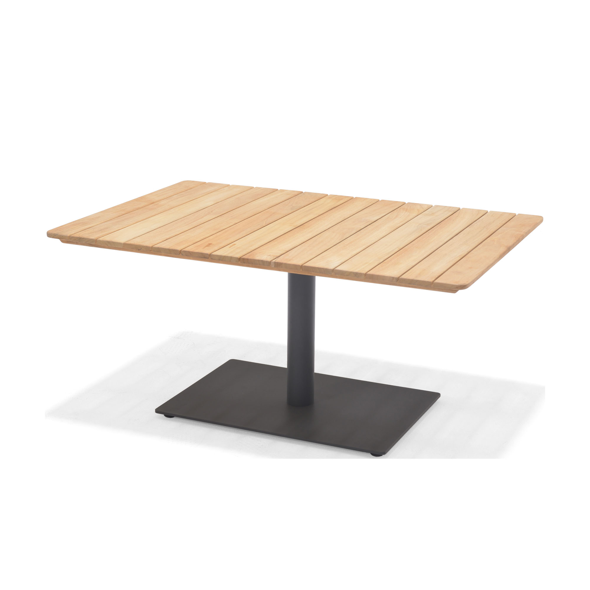 Couchtisch Sarno Stahl und Platte Teak