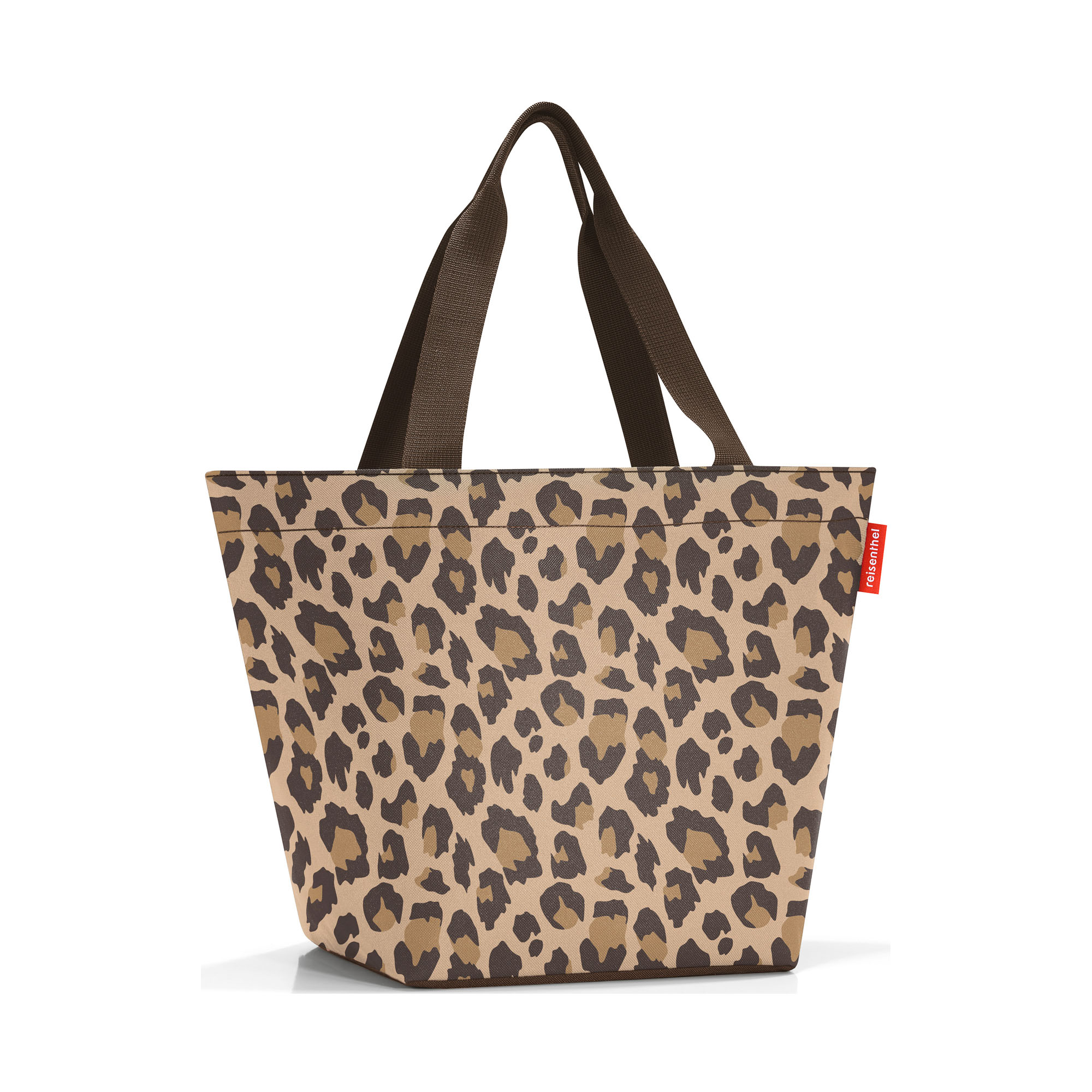 Reisenthel Shopper mit modernem Leo-Muster in Beige Braun und langen Tragegriffen