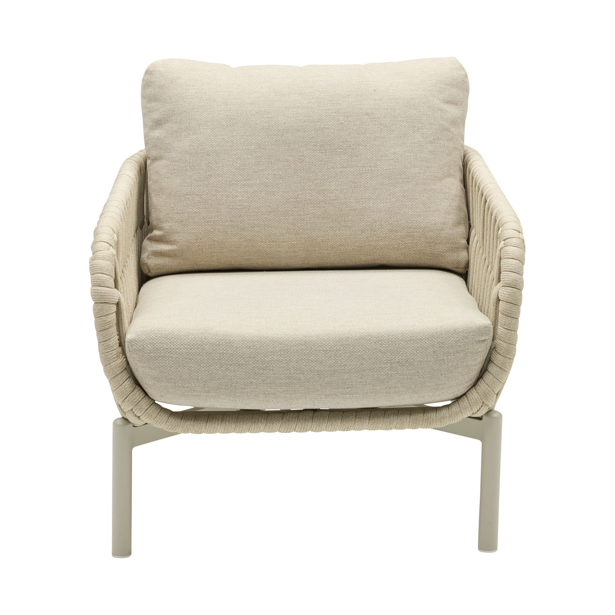 Loungesessel mit Sitz und Rückenpolster von vorne