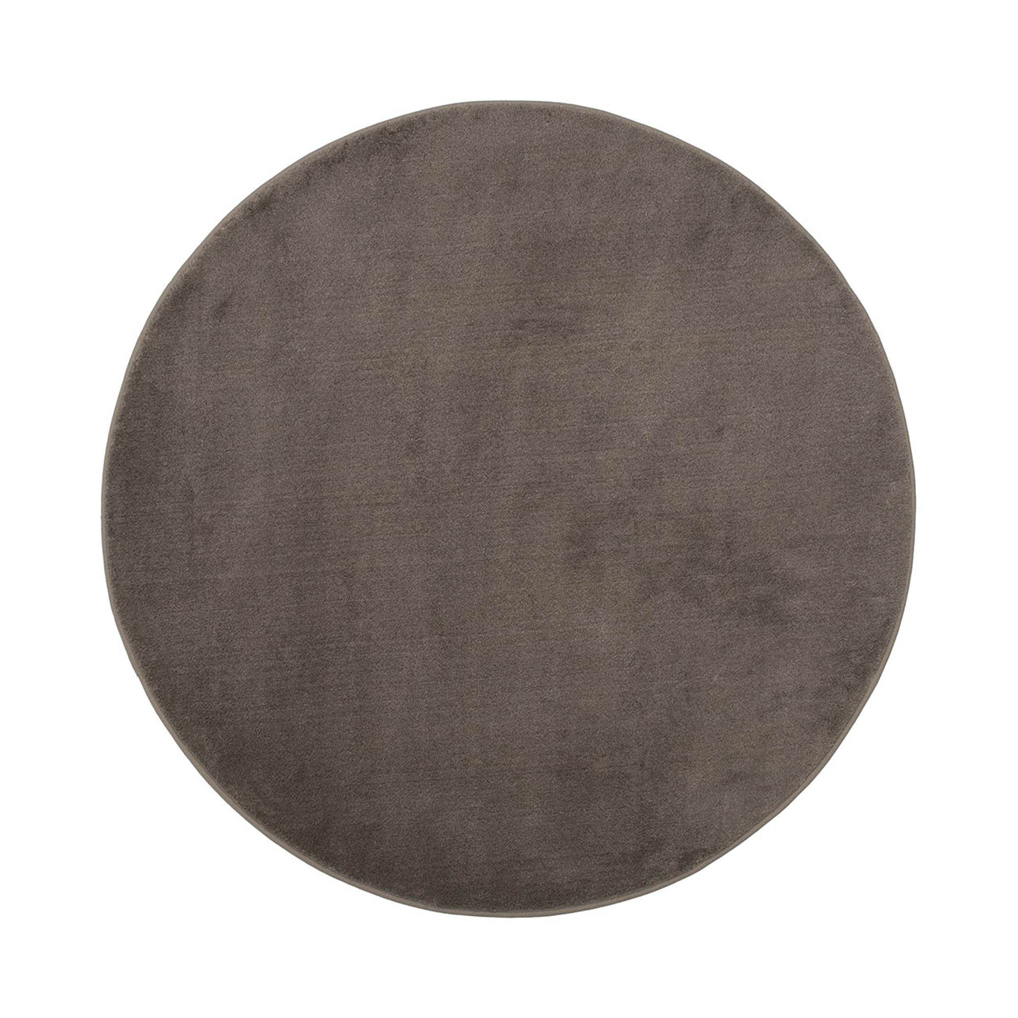 Runder Badteppich Modell RIO Premium in Taupe, ca. 110 cm Durchmesser.
