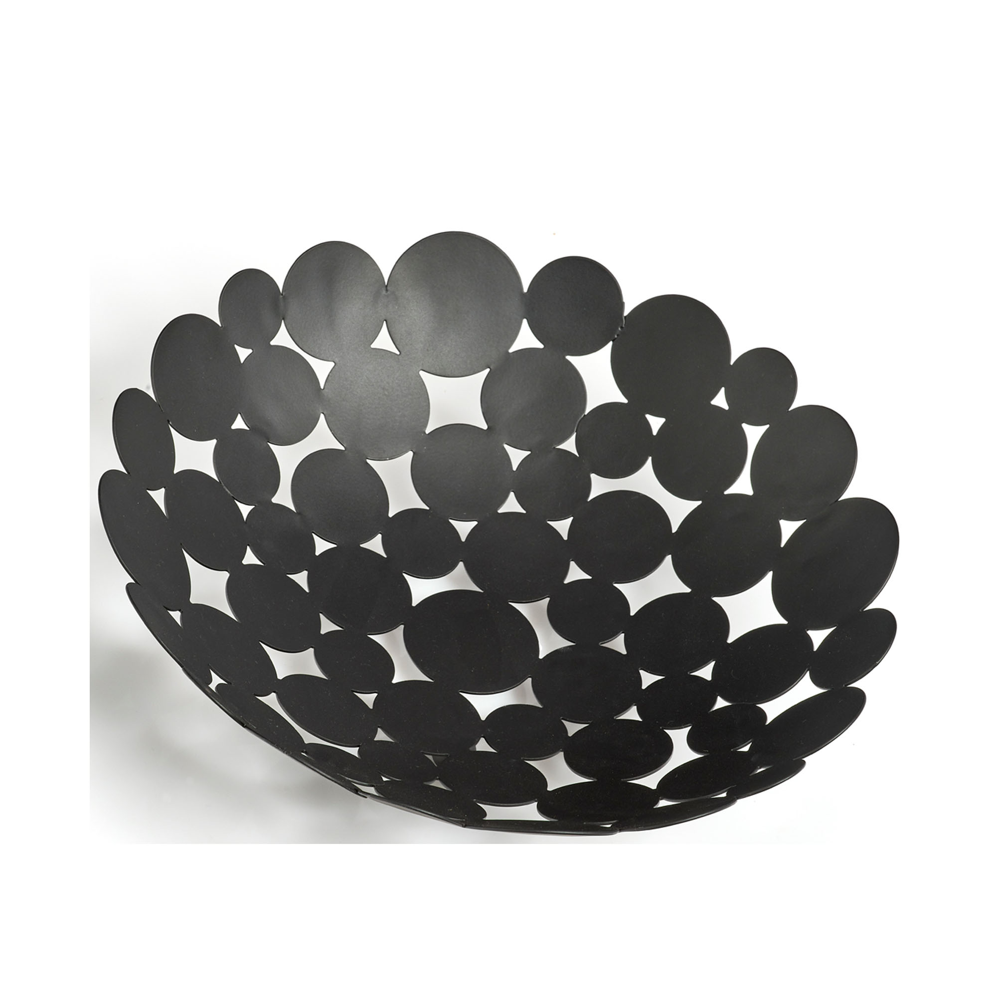 Zusätzliche Ansicht: Zeller Obstkorb; Farbe schwarz; Material Metall; Maße ca. D 29 × 8,5 cm.