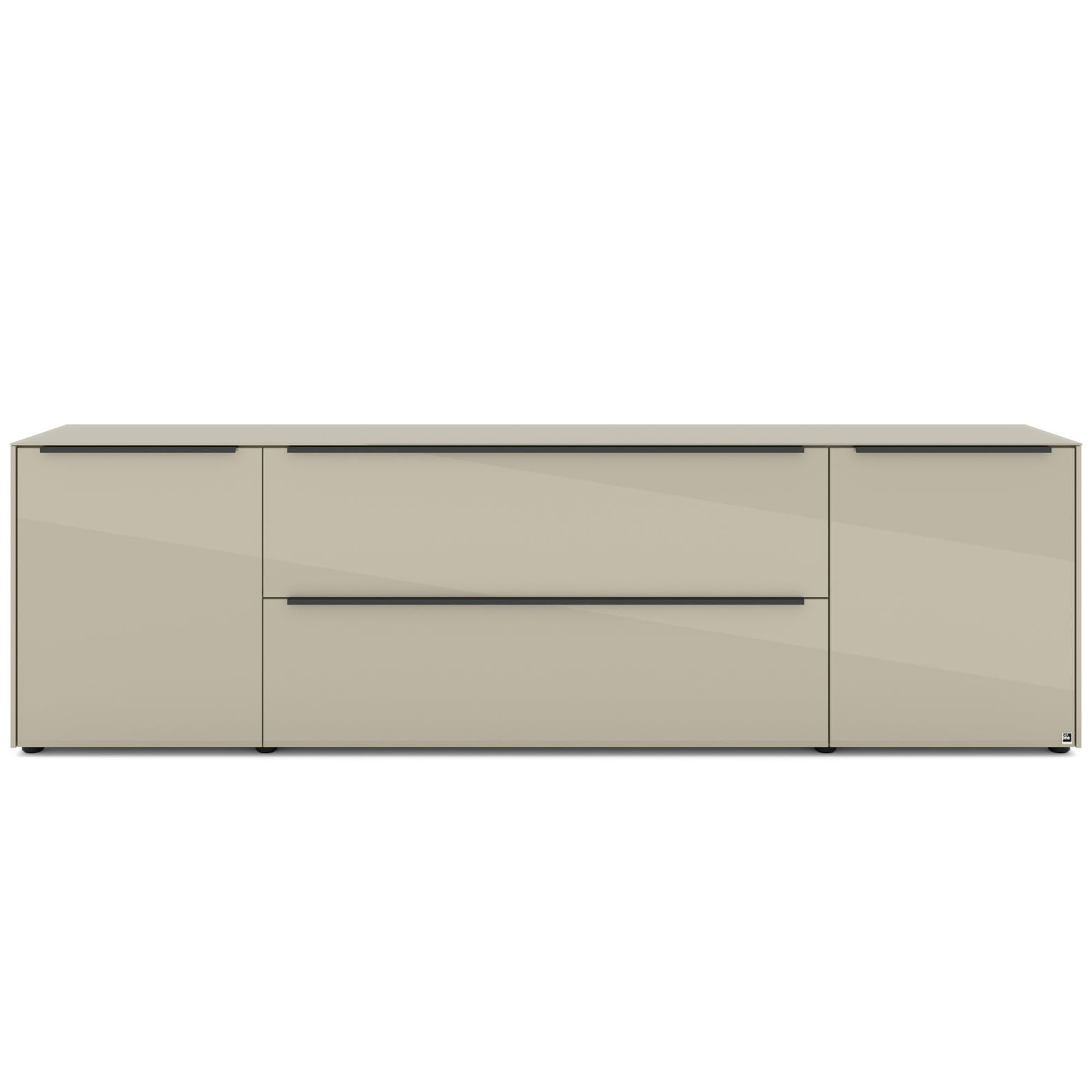 Lowboard 2-trg/1 Schub/1 Kl. in Kaschmir glanz 217x63x42 cm