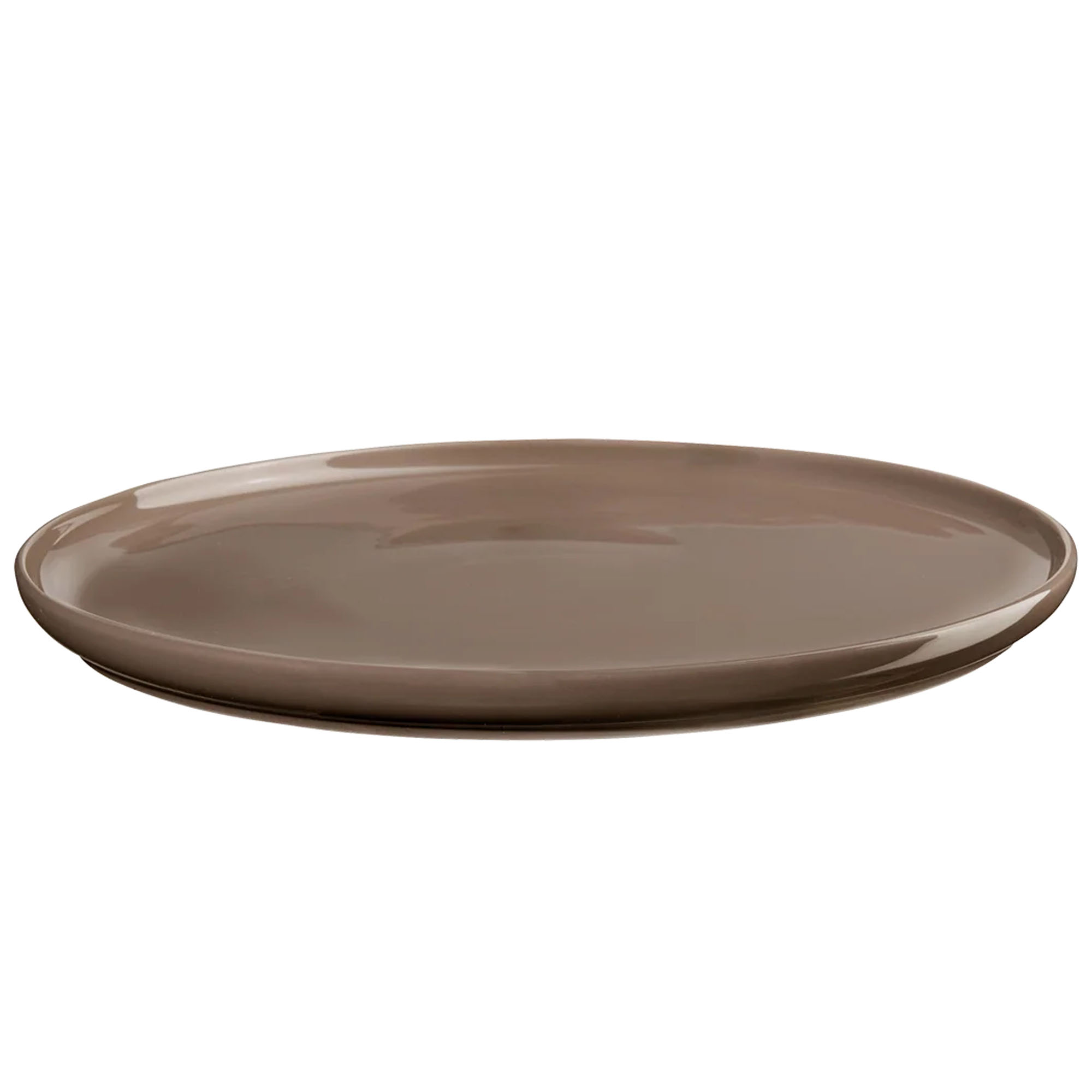 Dessertteller der Serie Coppa, Farbe Braun, freigestellt auf hellem Hintergrund.
