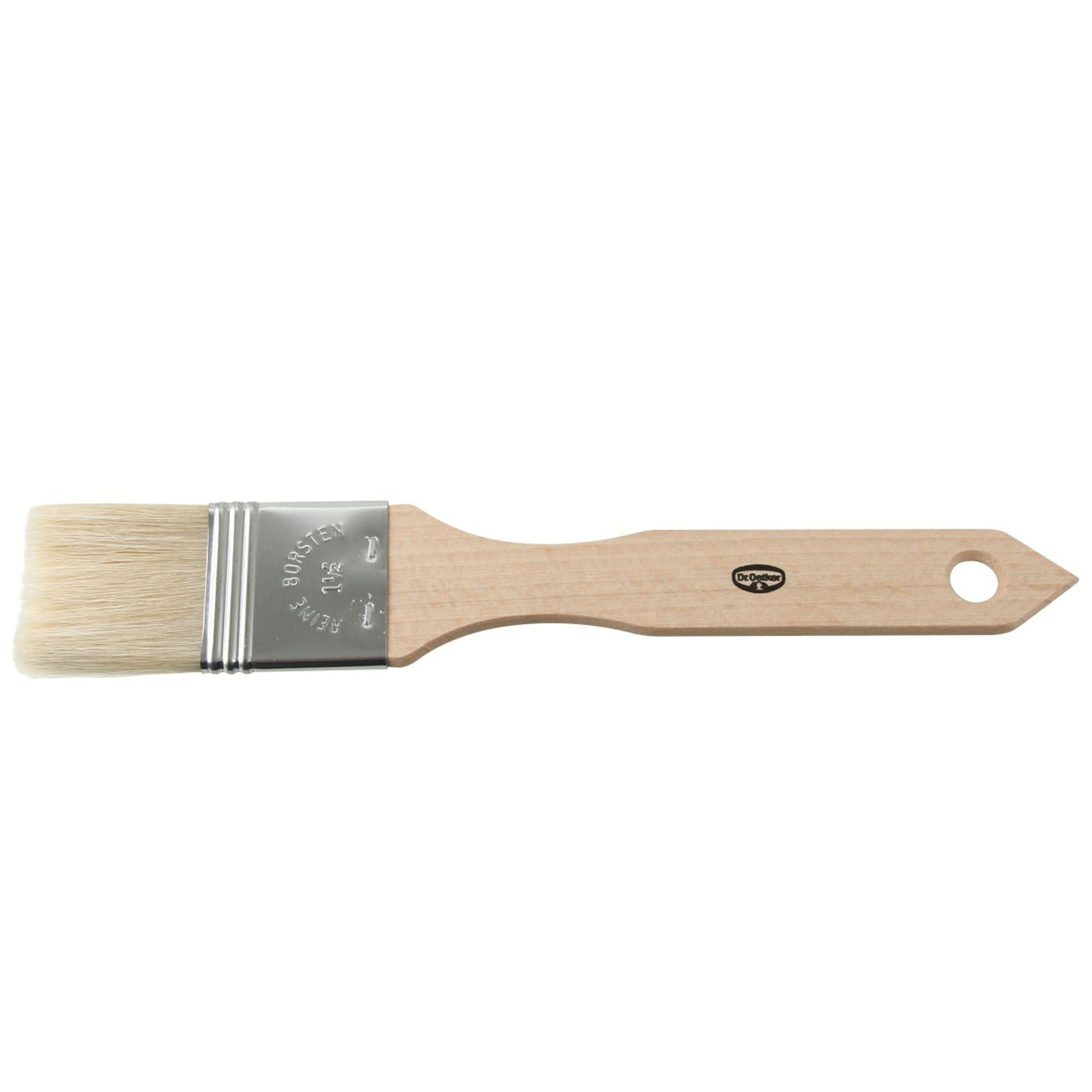 Flacher Backpinsel mit Holzgriff und Naturborsten von Dr Oetker
