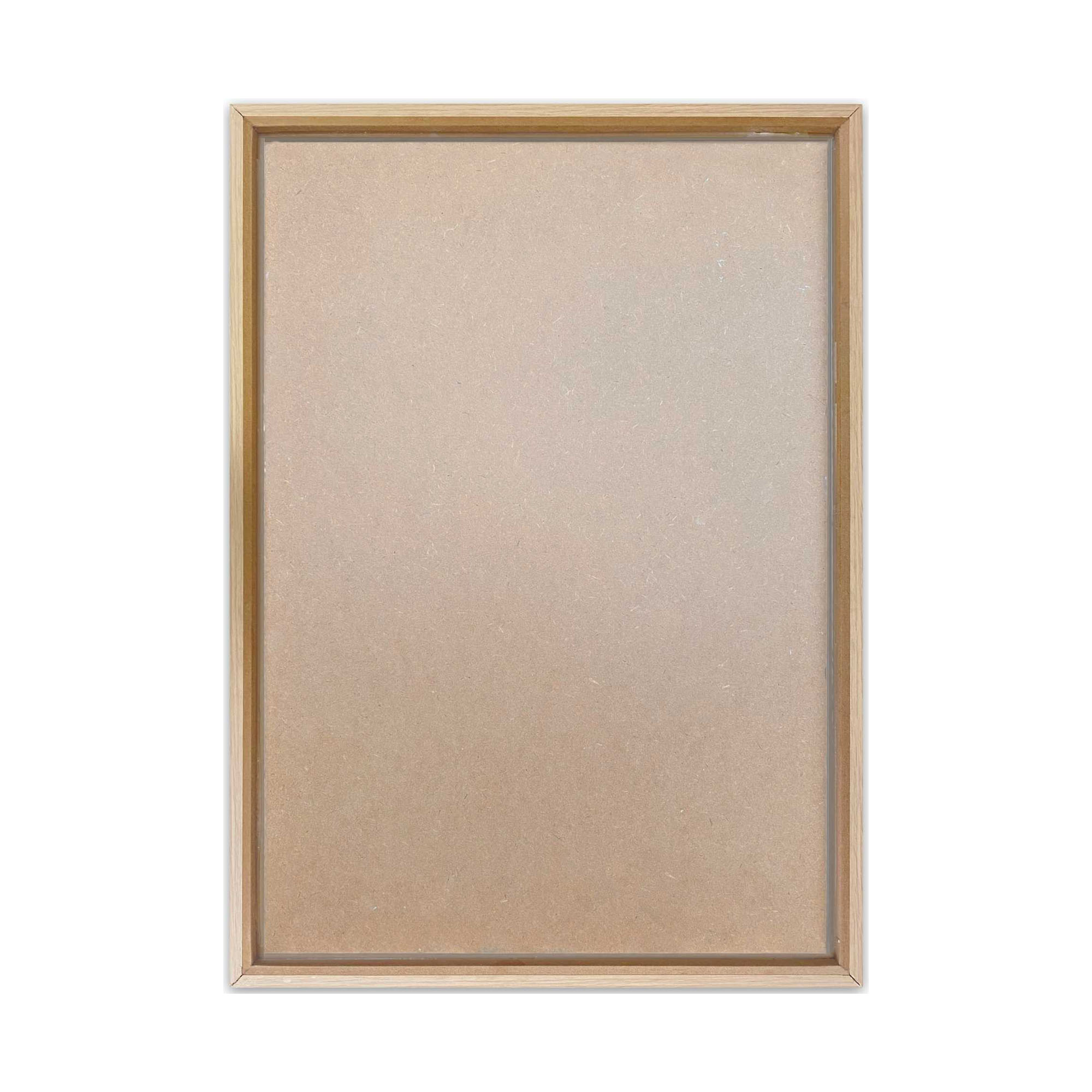 Rückansicht des Wandbilds „Bows - Charcoal“, 50 × 70 cm; sichtbar sind Rückwand und rückseitige Konstruktion.