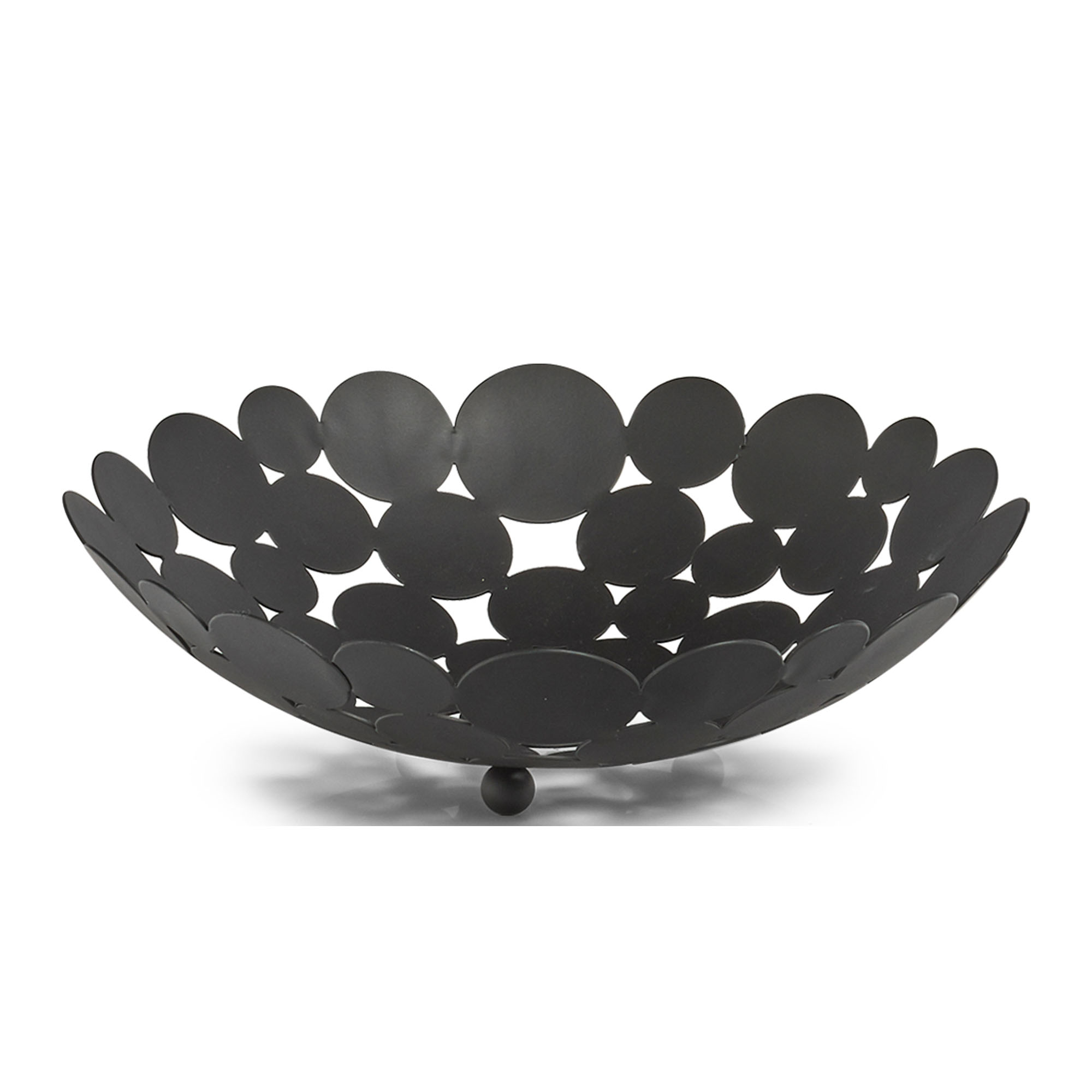 Zeller Obstkorb; Farbe schwarz; Material Metall; Maße ca. D 29 × 8,5 cm.