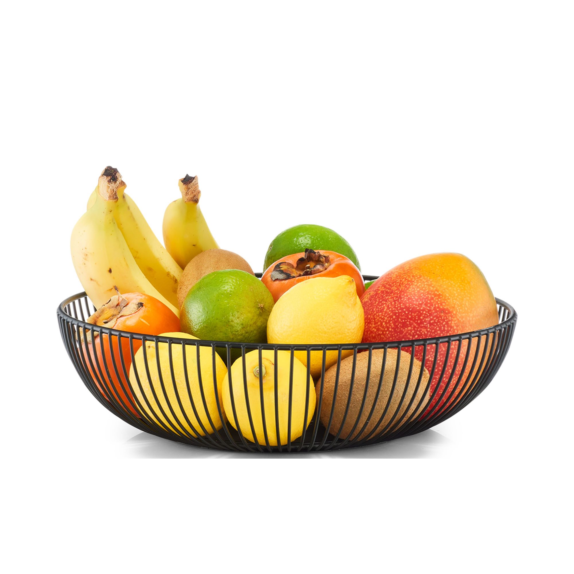 Alternative Ansicht: Zeller Obstkorb; Farbe schwarz; Material Metall; Maße ca. D 28 × 8 cm.
