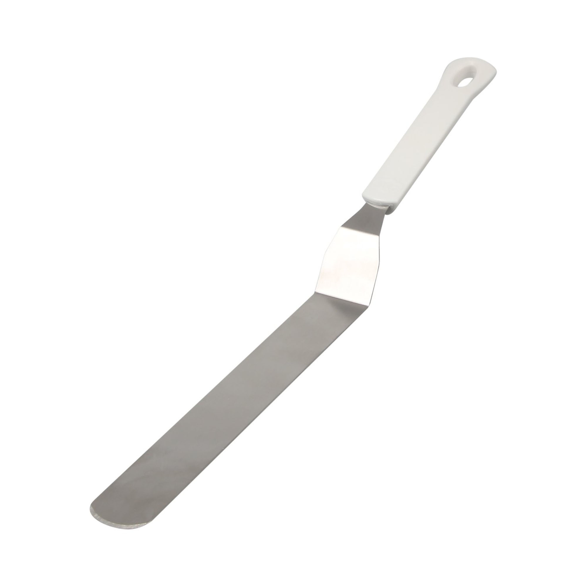 Lange Winkelpalette von Dr Oetker mit Edelstahlklinge und weißem Griff