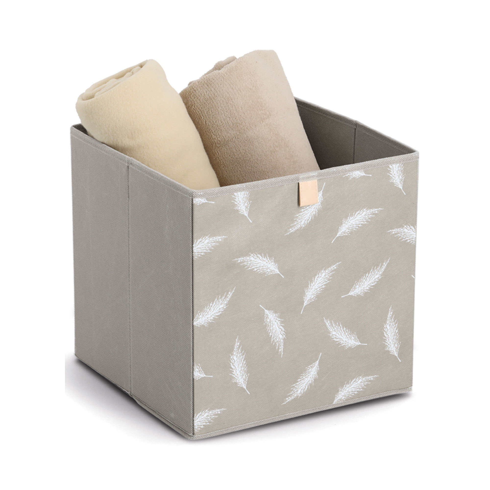 Zusätzliche Ansicht: Zeller Aufbewahrungsbox "Feather"; Farbe taupe; Material Vlies; Maße ca. 32 × 32 × 32 cm.