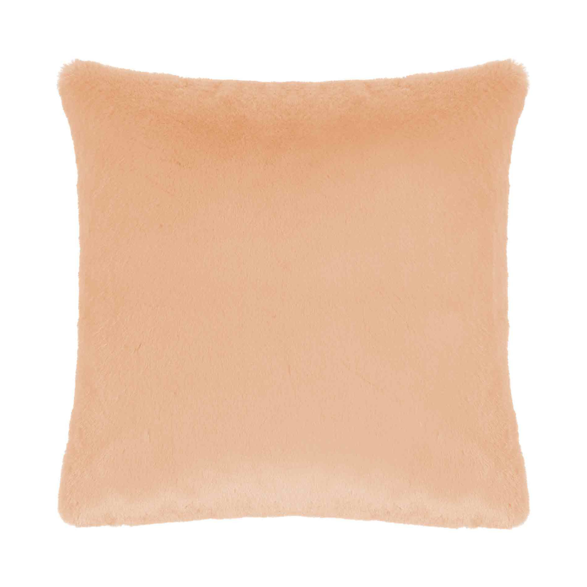 Kissenhülle Gazelle in Apricot, 50 × 50 cm, frontal freigestellt mit einfarbiger samtig wirkender Oberfläche.