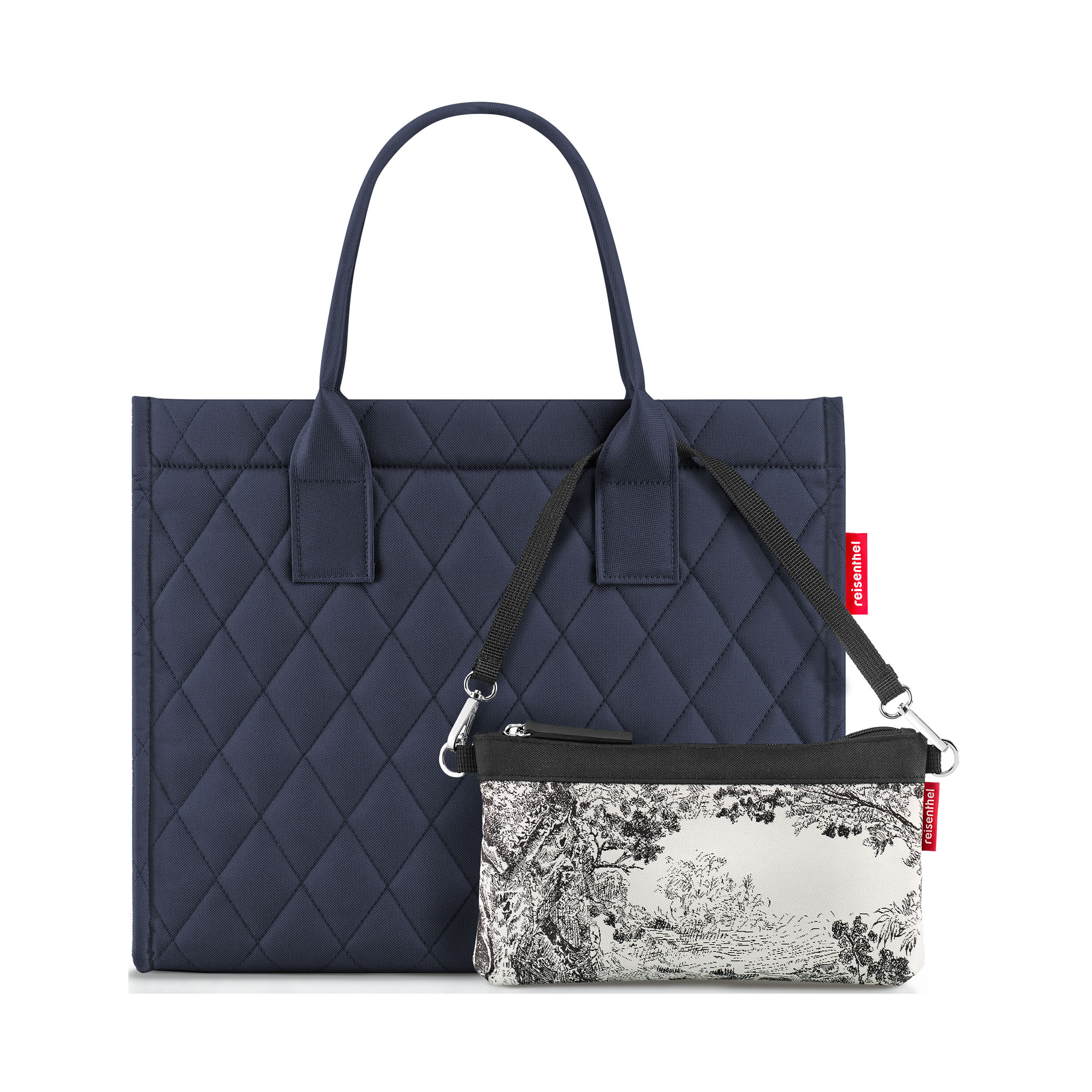 Dunkelblauer Reisenthel Shopper mit abnehmbarer kleiner Schultertasche