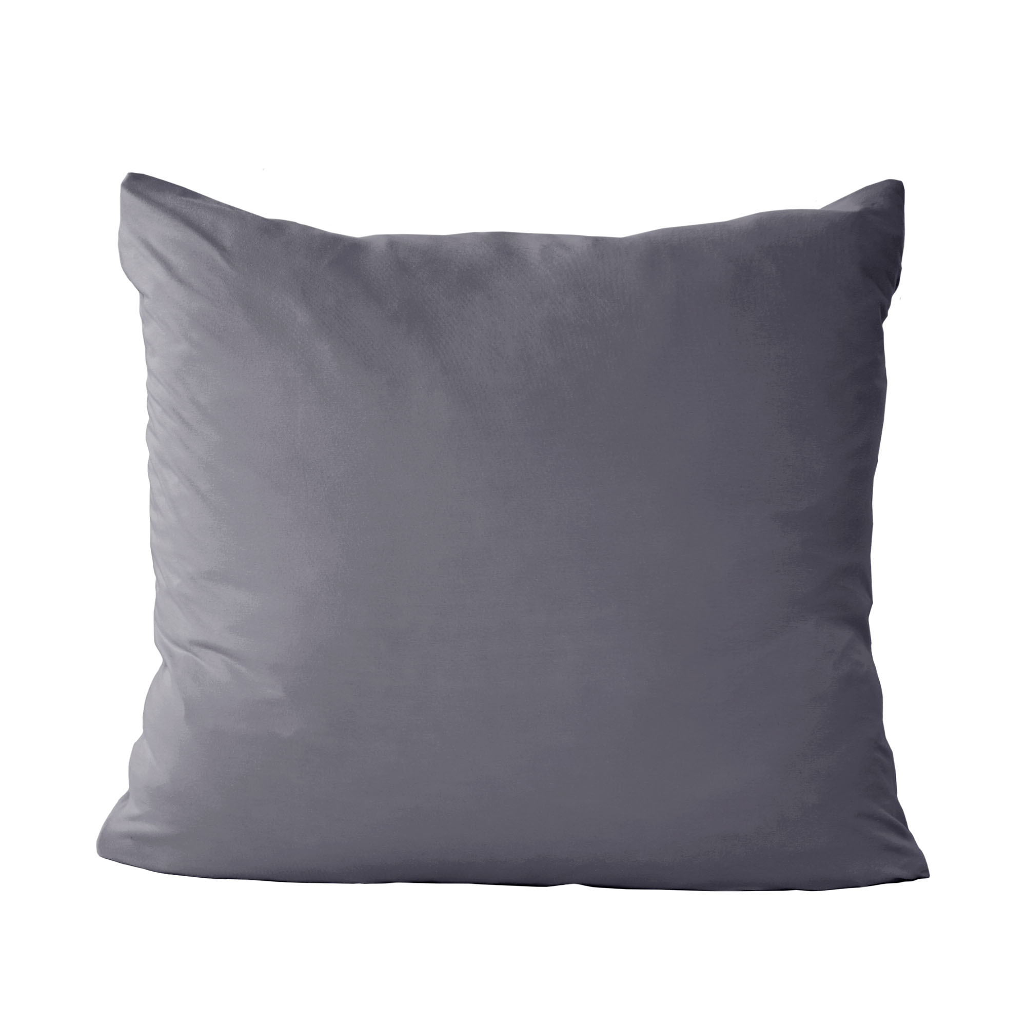 Kissenbezug anthrazit 100% Baumwolle 80 x 80