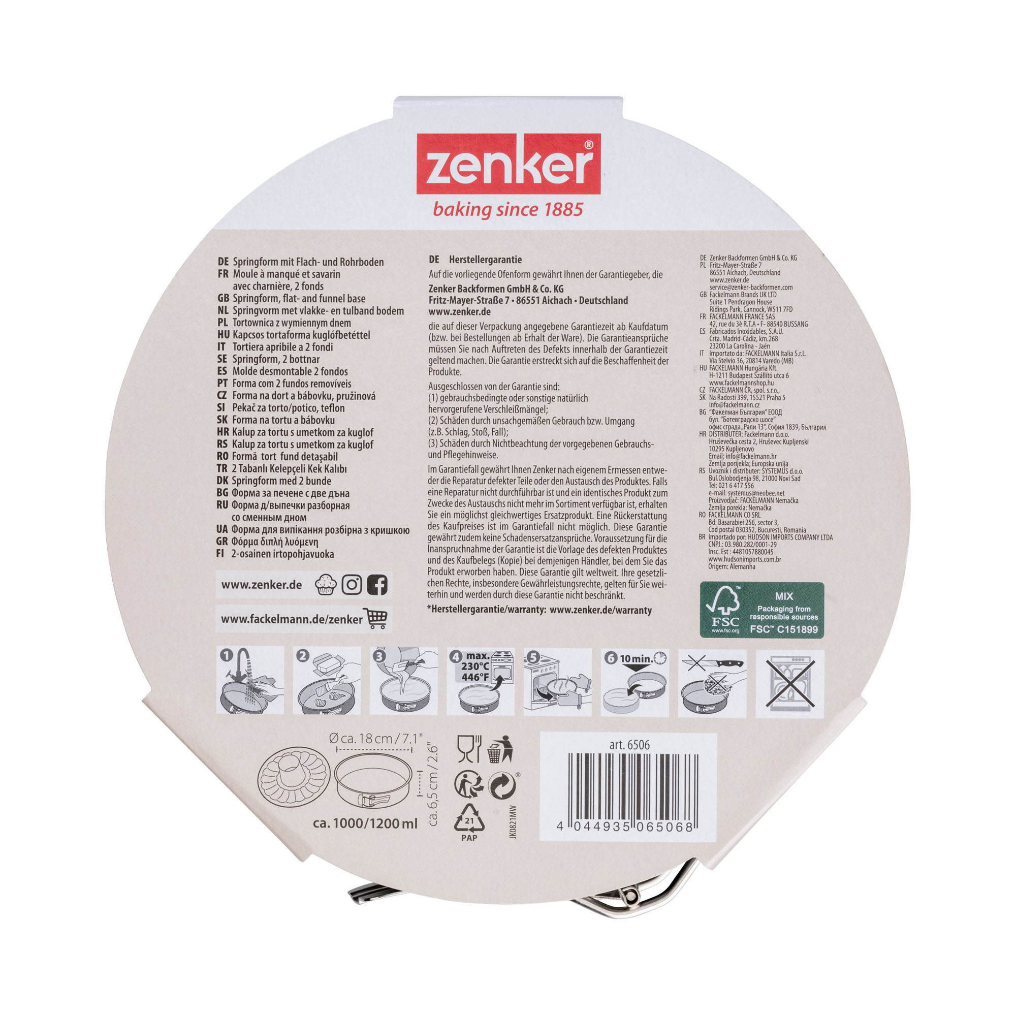 Rückseite der Verpackung mit Anwendungshinweisen und Details