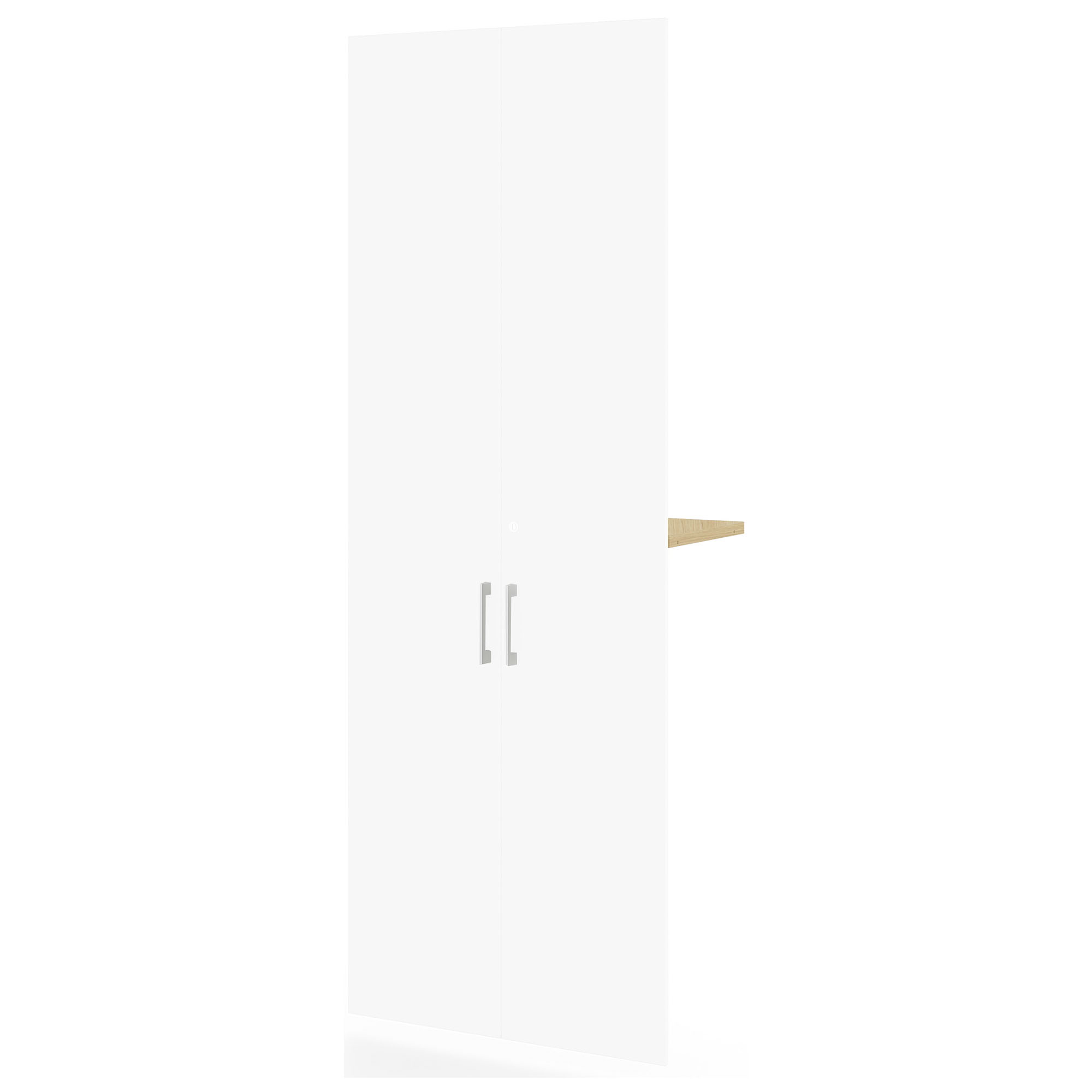 Türen Paar asteiche / ice white supermatt 77x211x40 cm