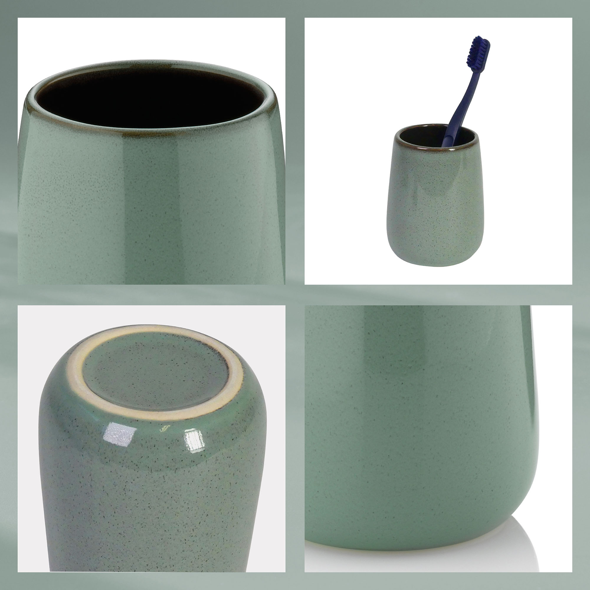 Becher Kela Liana Keramik piniengrün 10,5cm 8,0cmØ