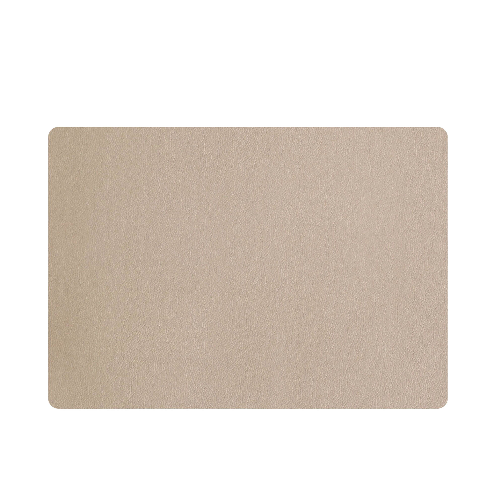 Tischset der Serie Leather Optic, Farbe Nude; rechteckig ausgelegt, Oberflächenstruktur sichtbar.