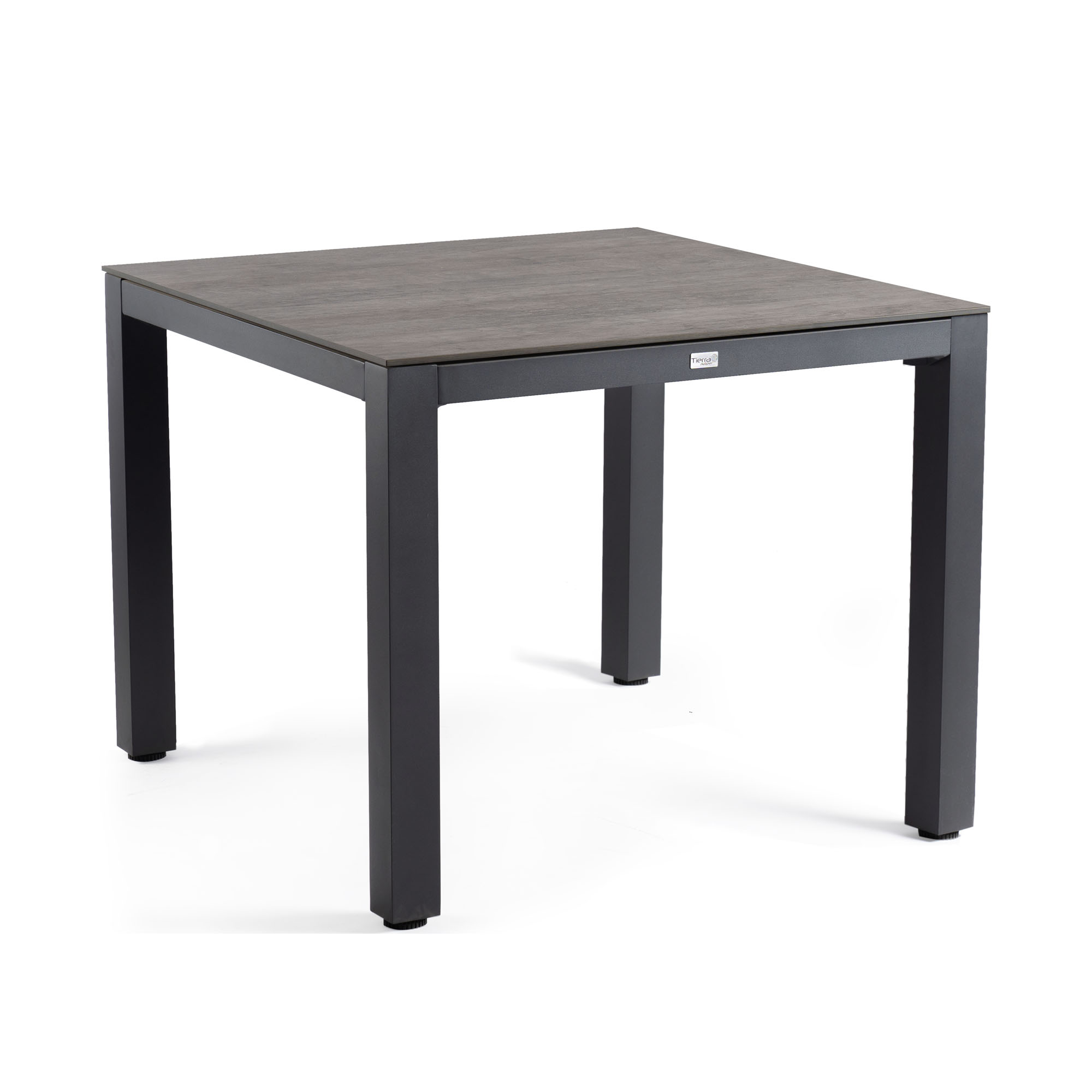 Gartentisch mit Gestell in Charcoal-Farbe und Tischplatte in Forest Grey