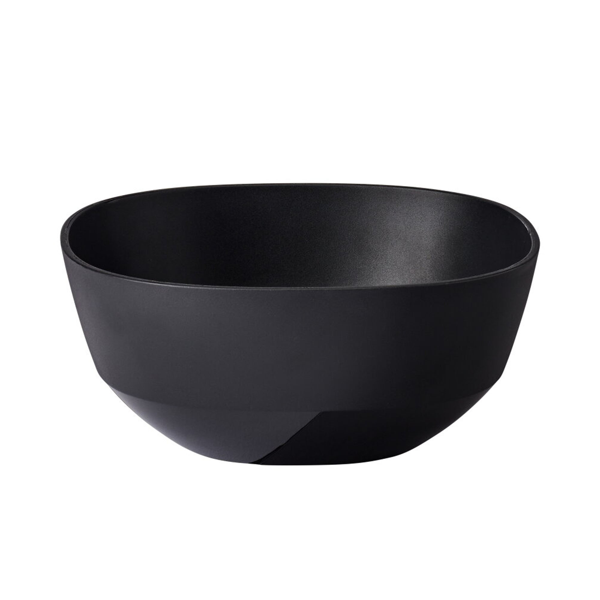Offene, runde Schale Silueta in Schwarz, 750 Milliliter, mit nach unten schmaler werdenden Seiten und sichtbarer Innenfläche.