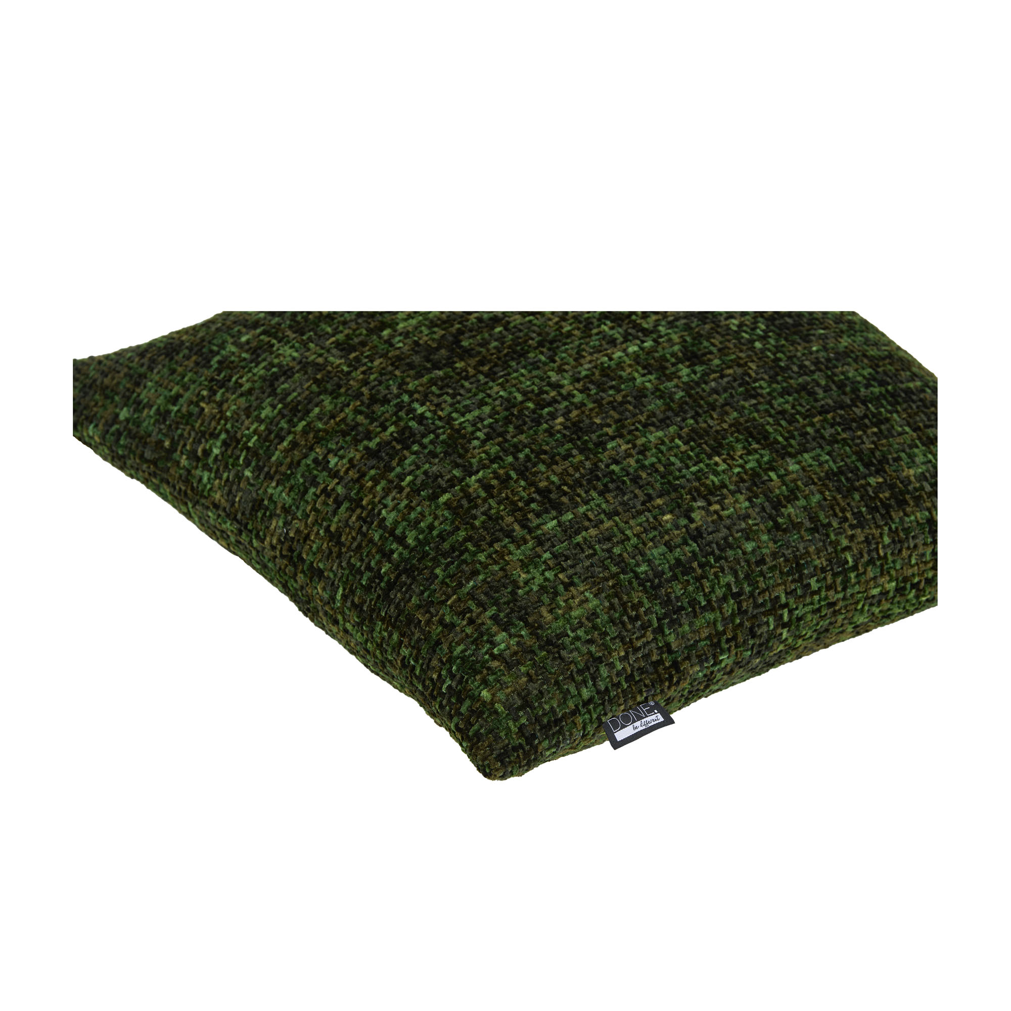 Kissenhülle Twist in Khaki, B/H/L ca. 40x1x60 cm, in einer dritten Ansicht dargestellt.