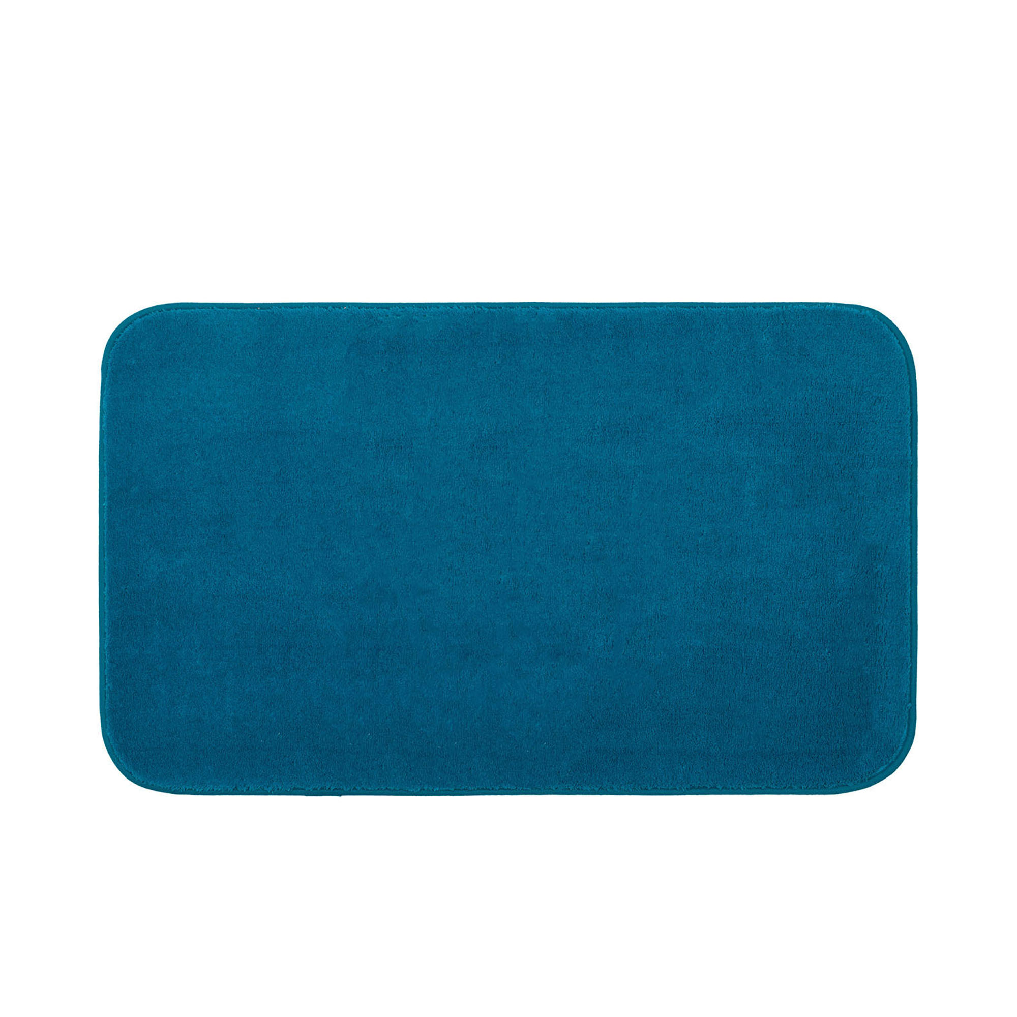 Rechteckiger Badteppich Modell RIO Premium in Petrol, ca. 60 × 100 cm.