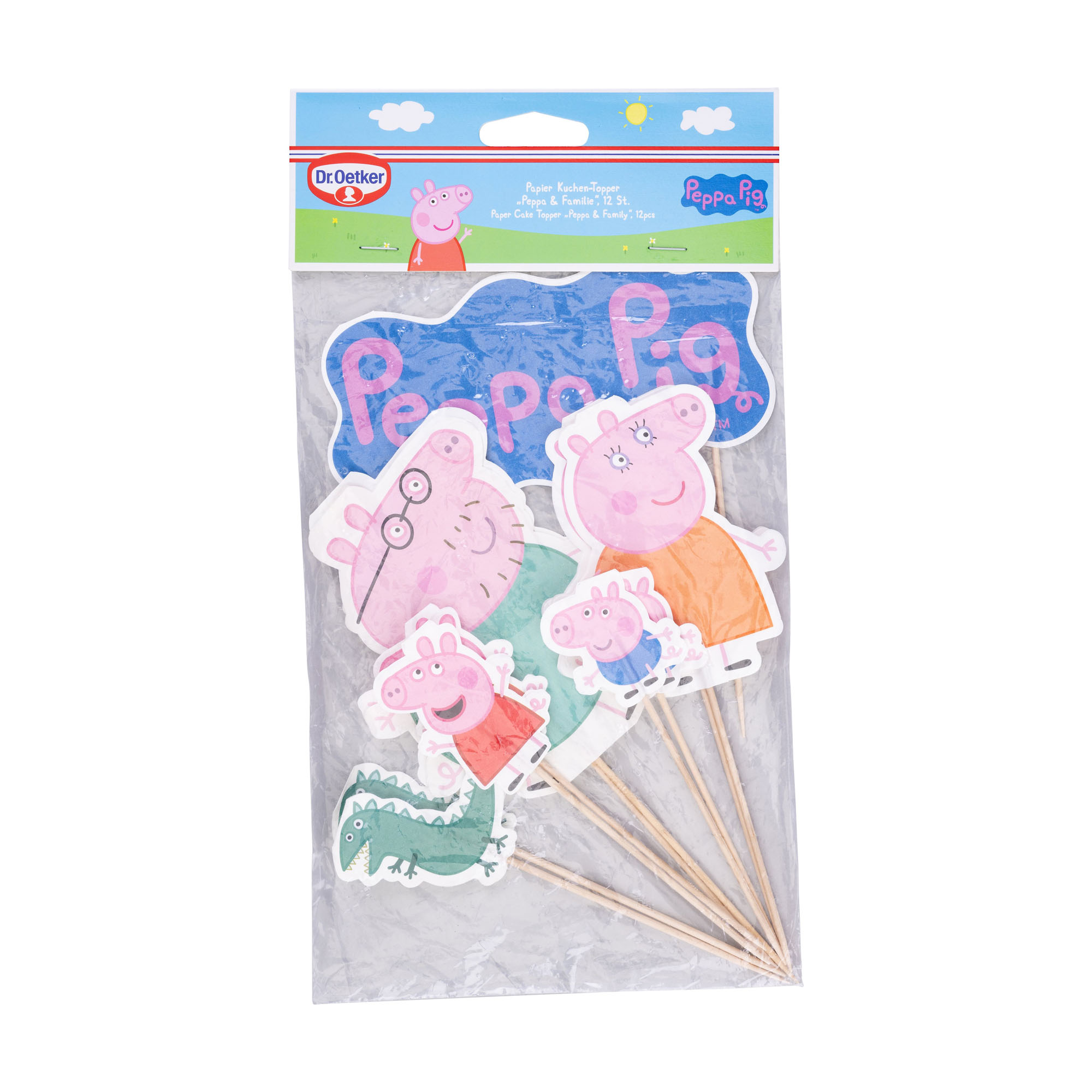 Verpackte Peppa Pig Cake Topper mit verschiedenen Figurenmotiven
