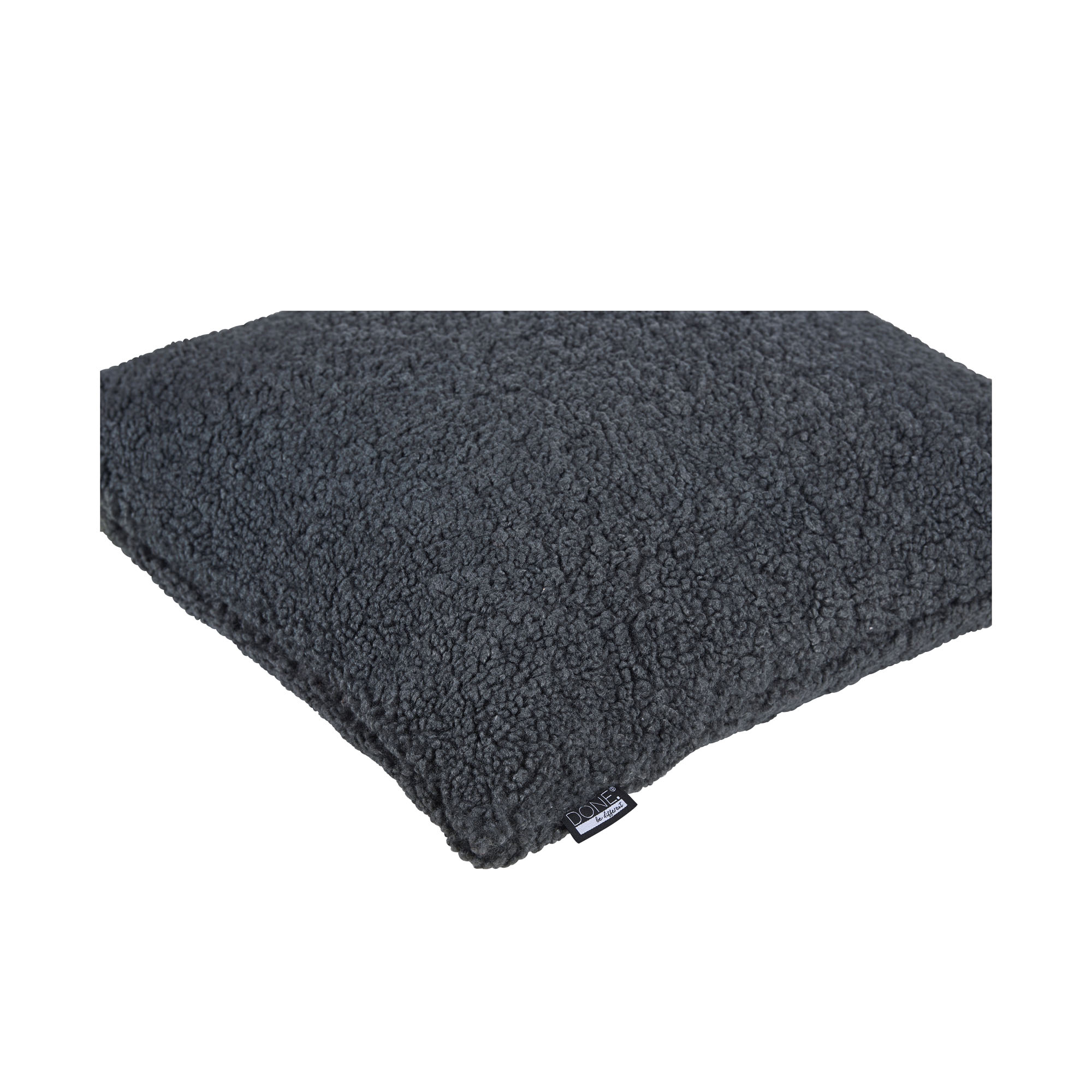 Kissenhülle Cloud in Anthracite, B/H/L ca. 40x1x60 cm, in einer zweiten Ansicht dargestellt.