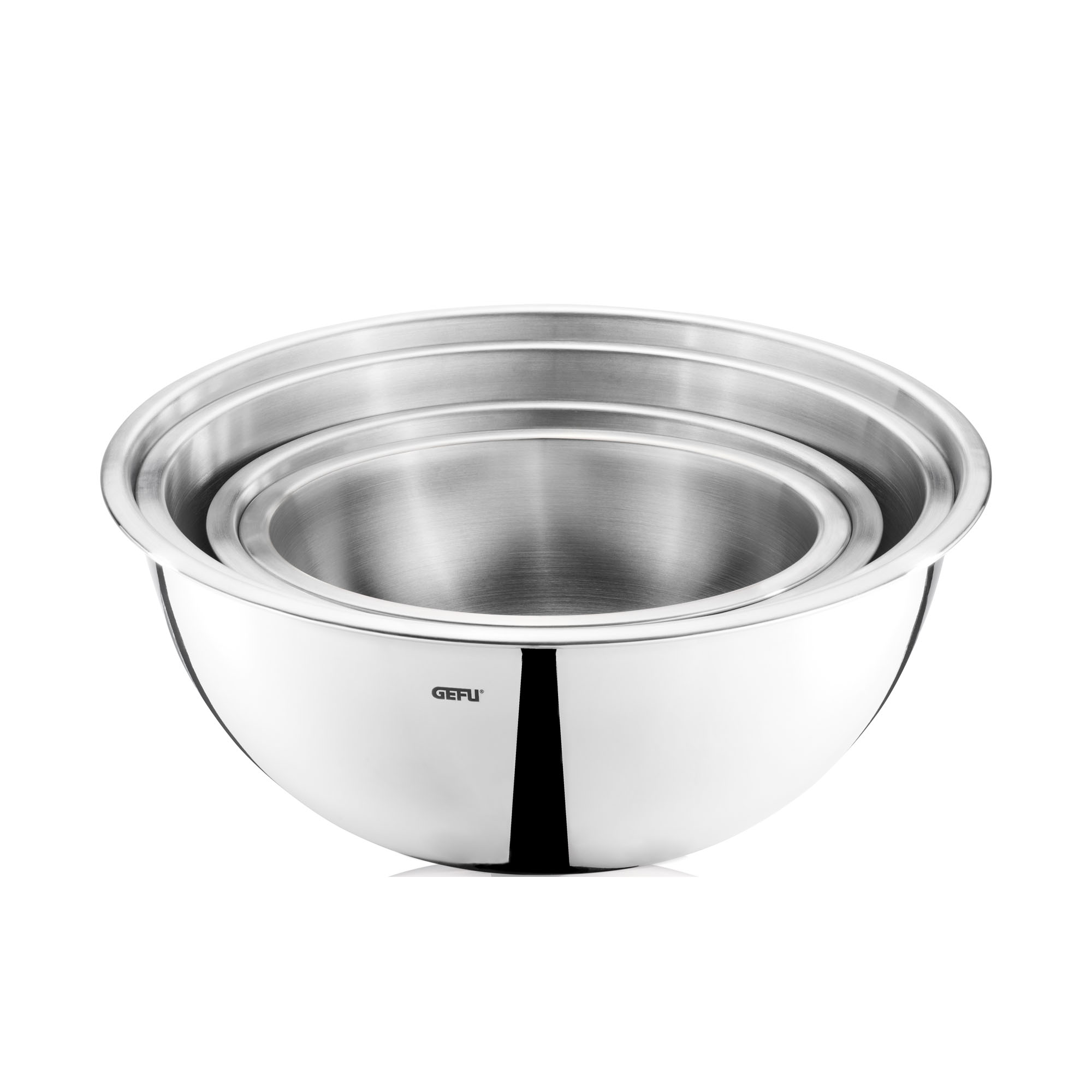 GEFU Edelstahlschüssel-Set Cavaro in silber, Hauptansicht