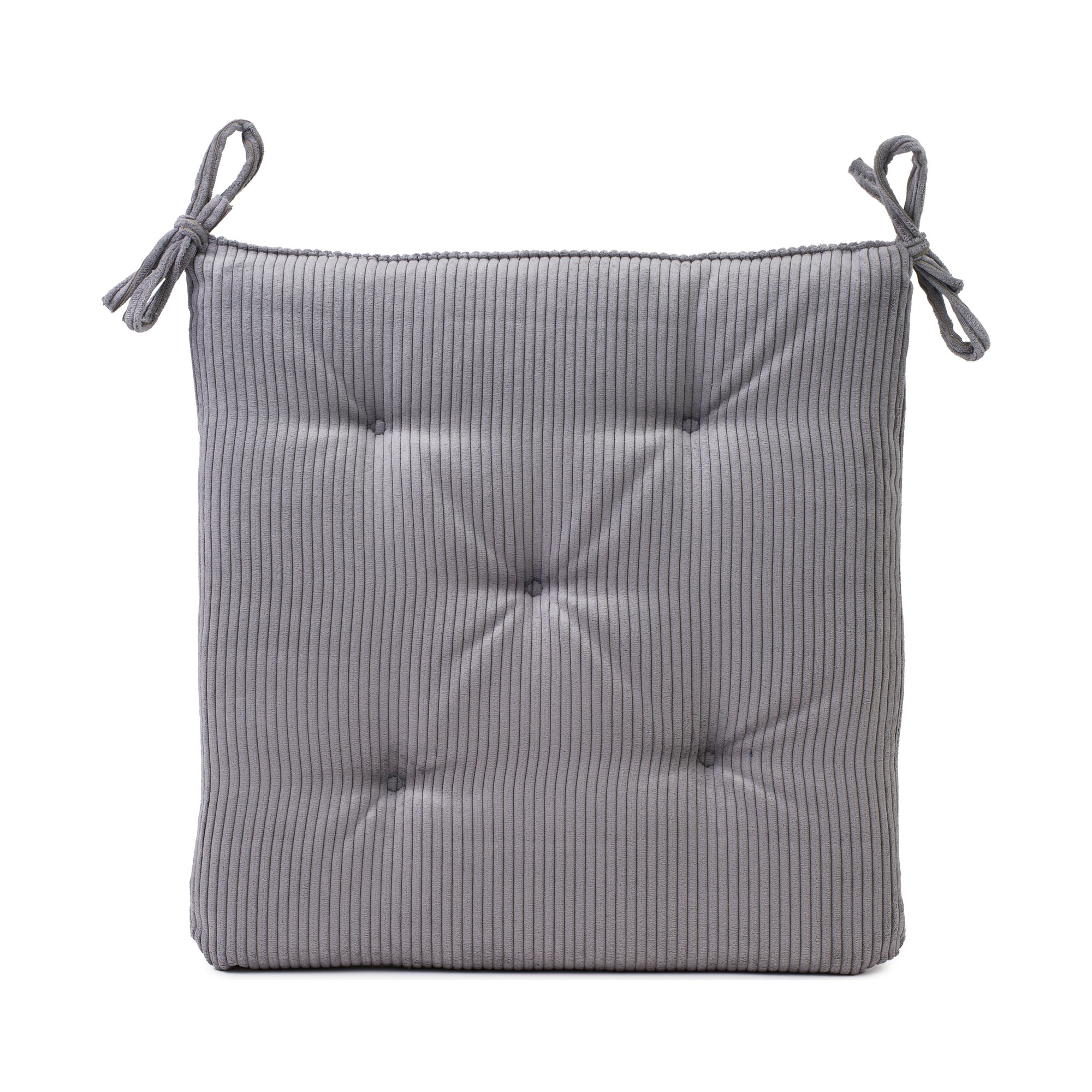 Quadratisches Sitzkissen Modell Capri in Anthrazit, ca. 40 × 4 × 40 cm.