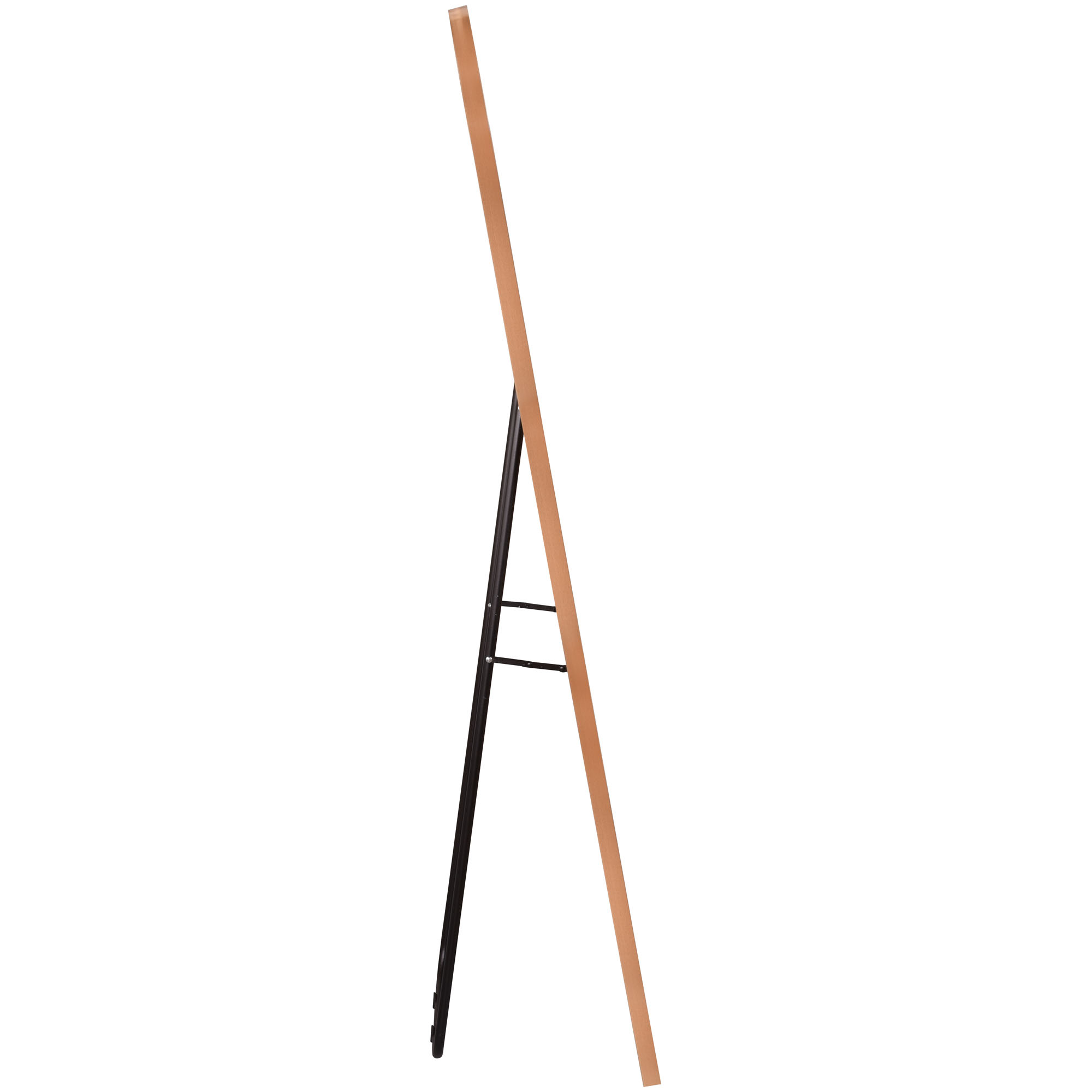 Standspiegel Britt in Gold, in schmaler Seitenansicht, sodass Rahmenprofil und Tiefe erkennbar sind; Maße ca. 40 x 160 x 4 cm.