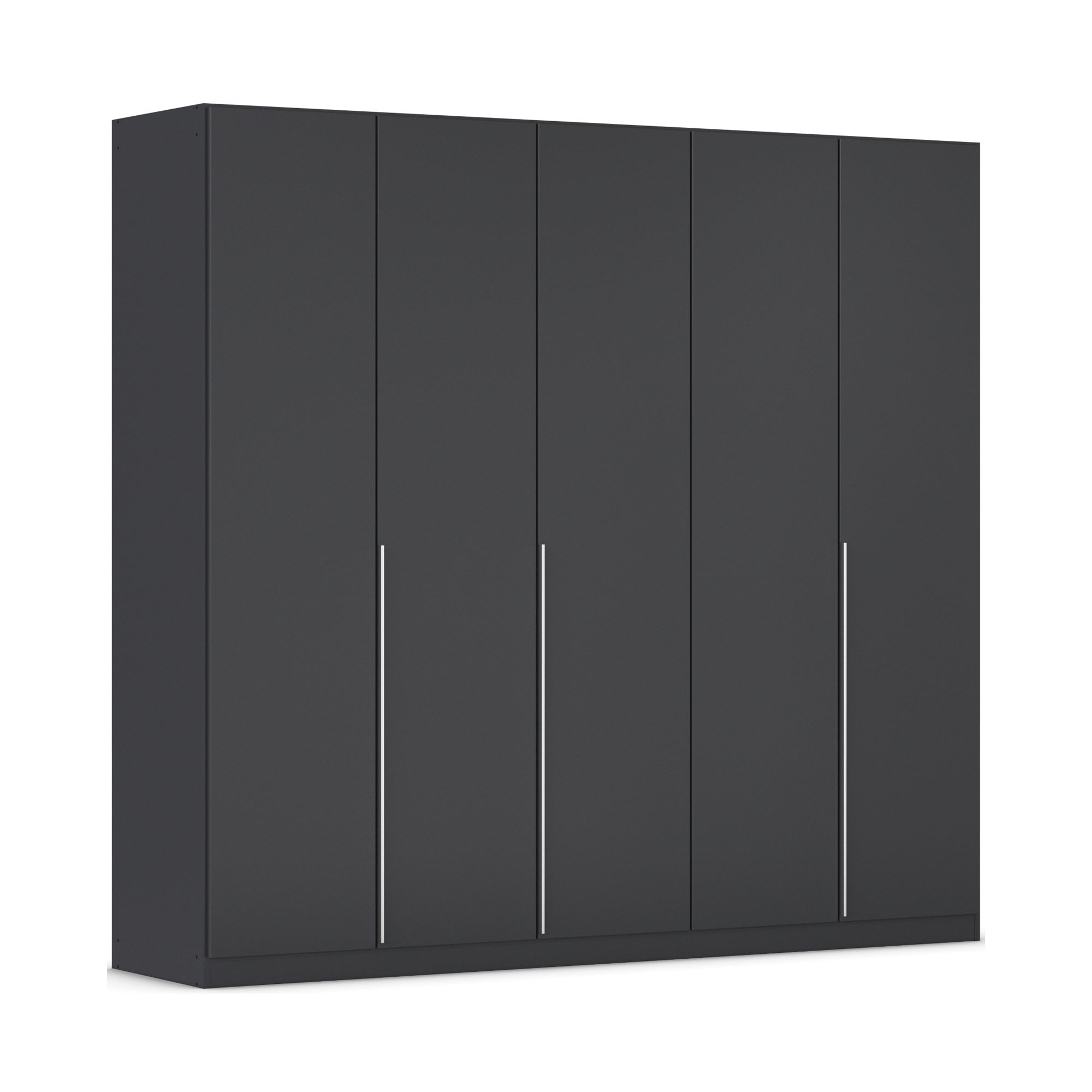 Drehtürenschrank 5-türig grau metallic