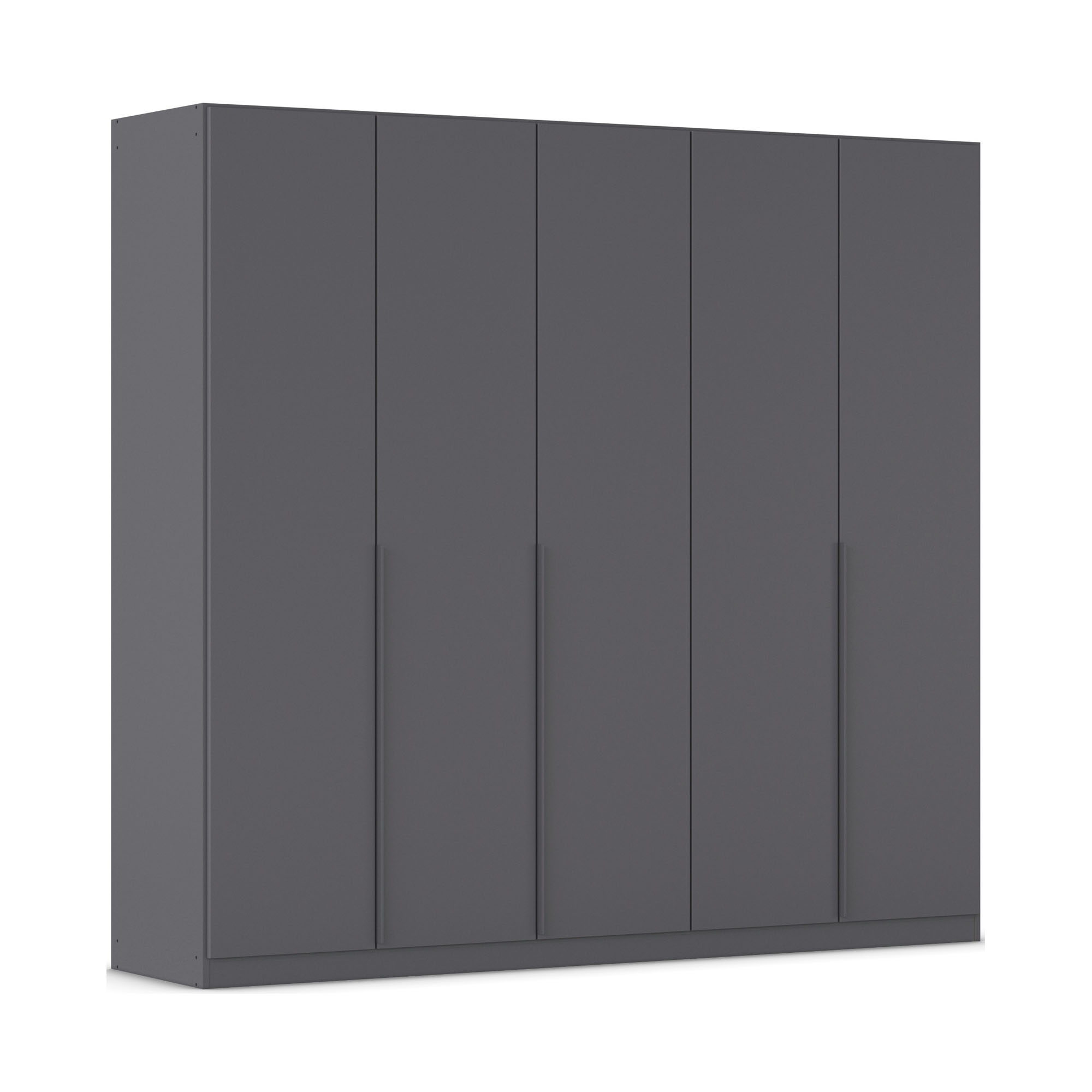 Drehtürenschrank 5-türig grau metallic