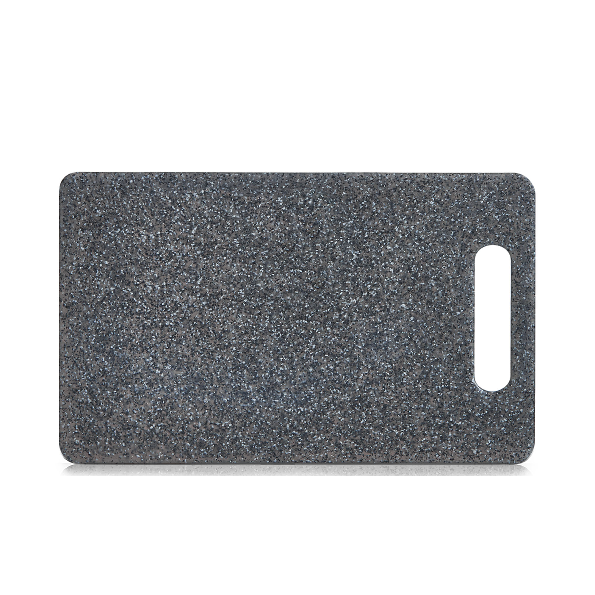 Zeller Schneidebrett "Granitoptik"; Farbe anthrazit; Material Kunststoff; Maße ca. 25 × 15 × 0,8 cm.