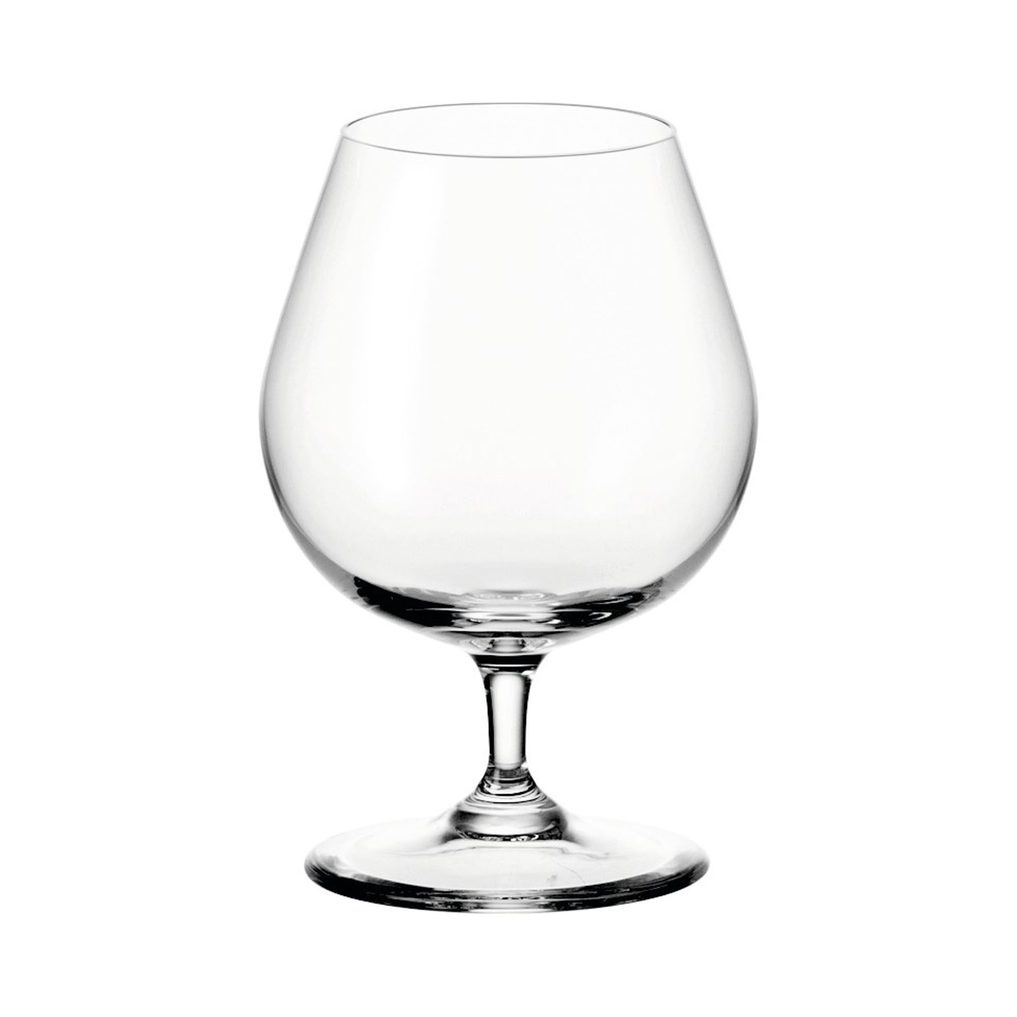 Großes bauchiges Cognacglas mit kurzem Stiel und weiter Öffnung