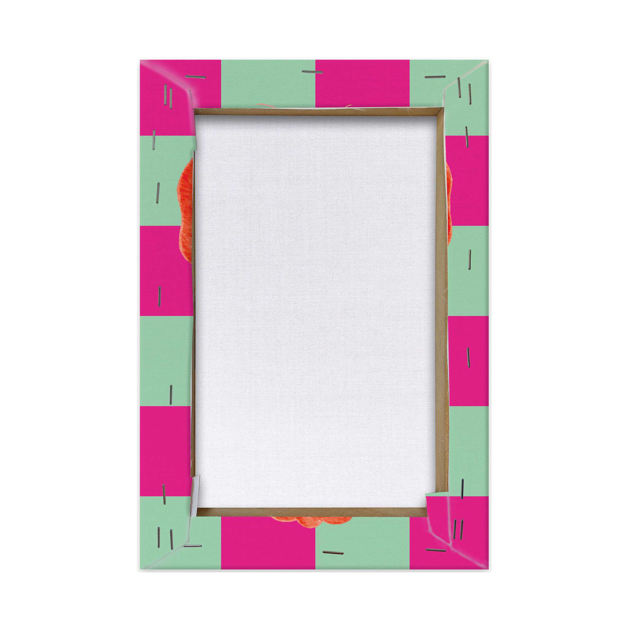 Rückansicht des Wandbilds „Lobster Checkers“, 20 × 30 cm; sichtbar sind Rückwand und rückseitige Konstruktion.